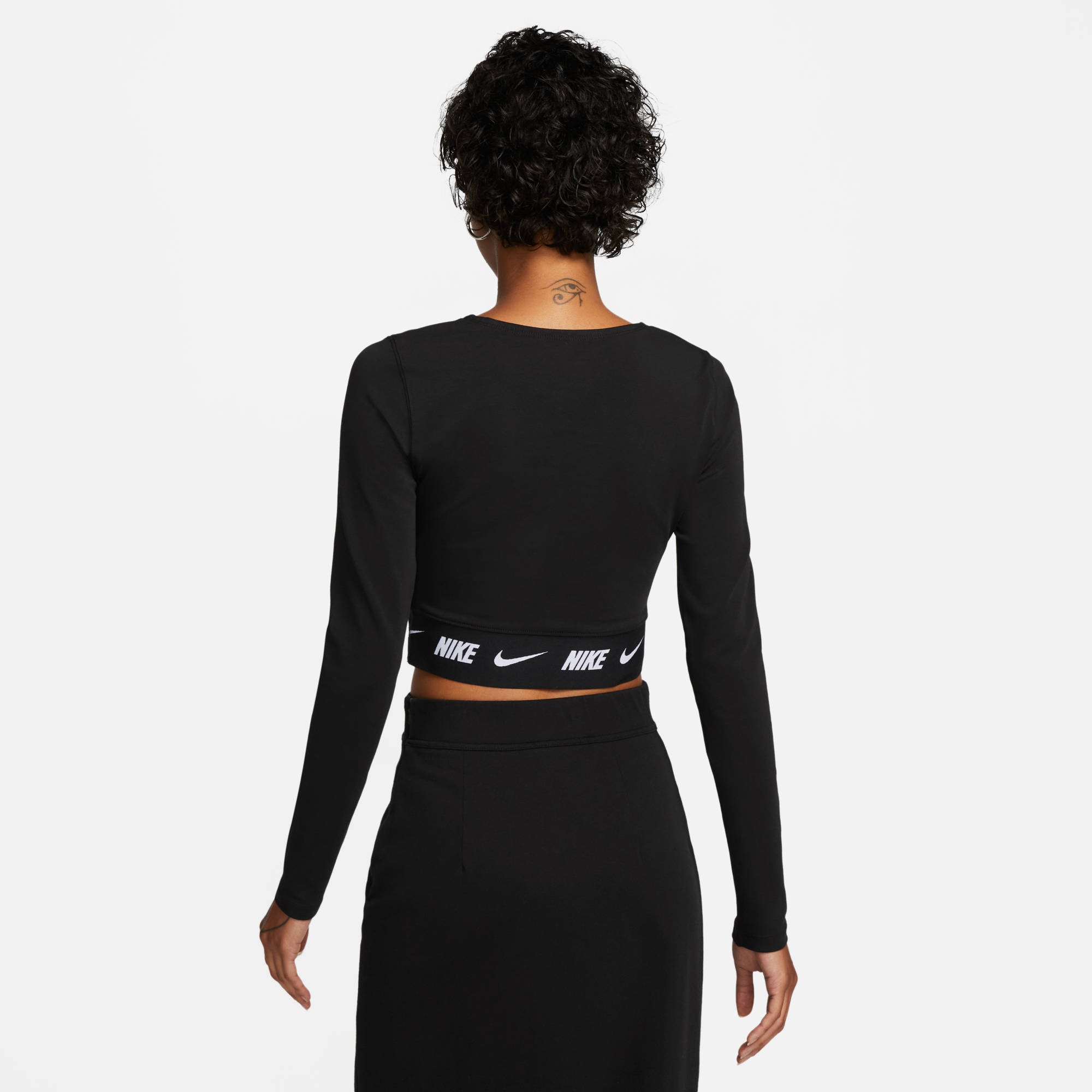 Nike Sportswear Langarmshirt »W NSW CROP TAPE LS TOP«