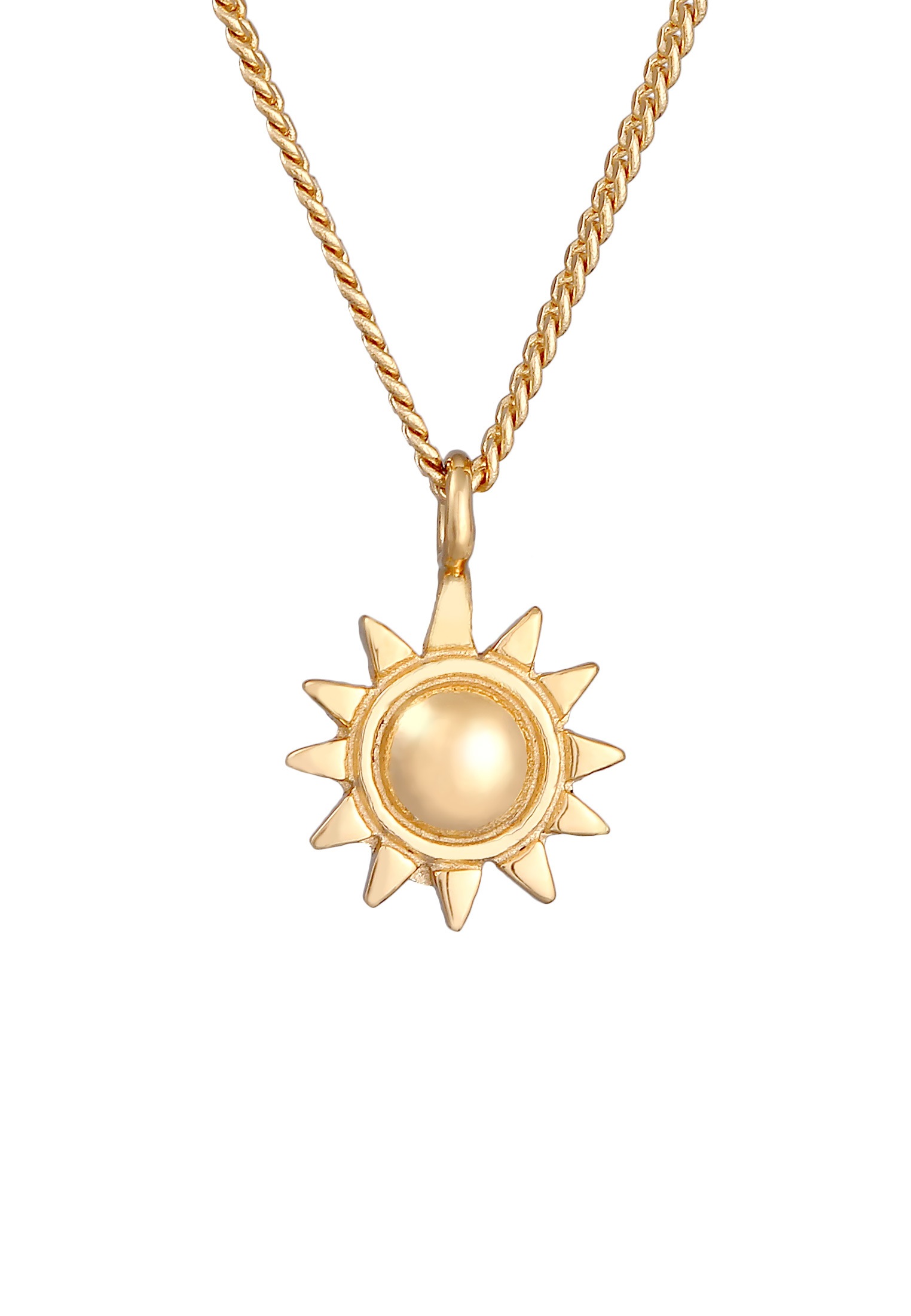 Elli Kette mit Anhänger »Halskette Sonne Strahlend 925 Silber«
