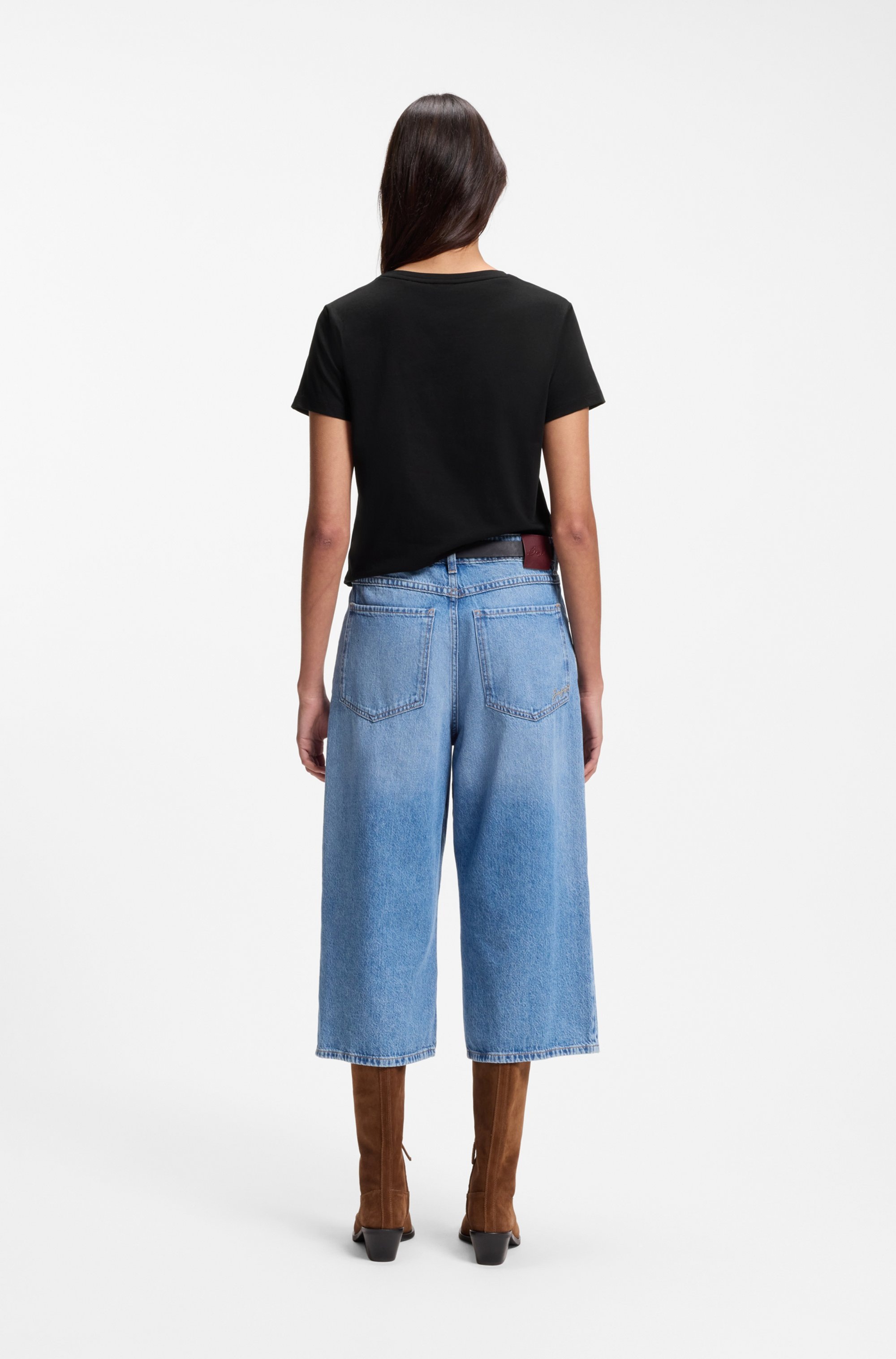 BOSS ORANGE T-Shirt »Elove Embro Premium Damenmode« mit Rundhals, Slim Fit