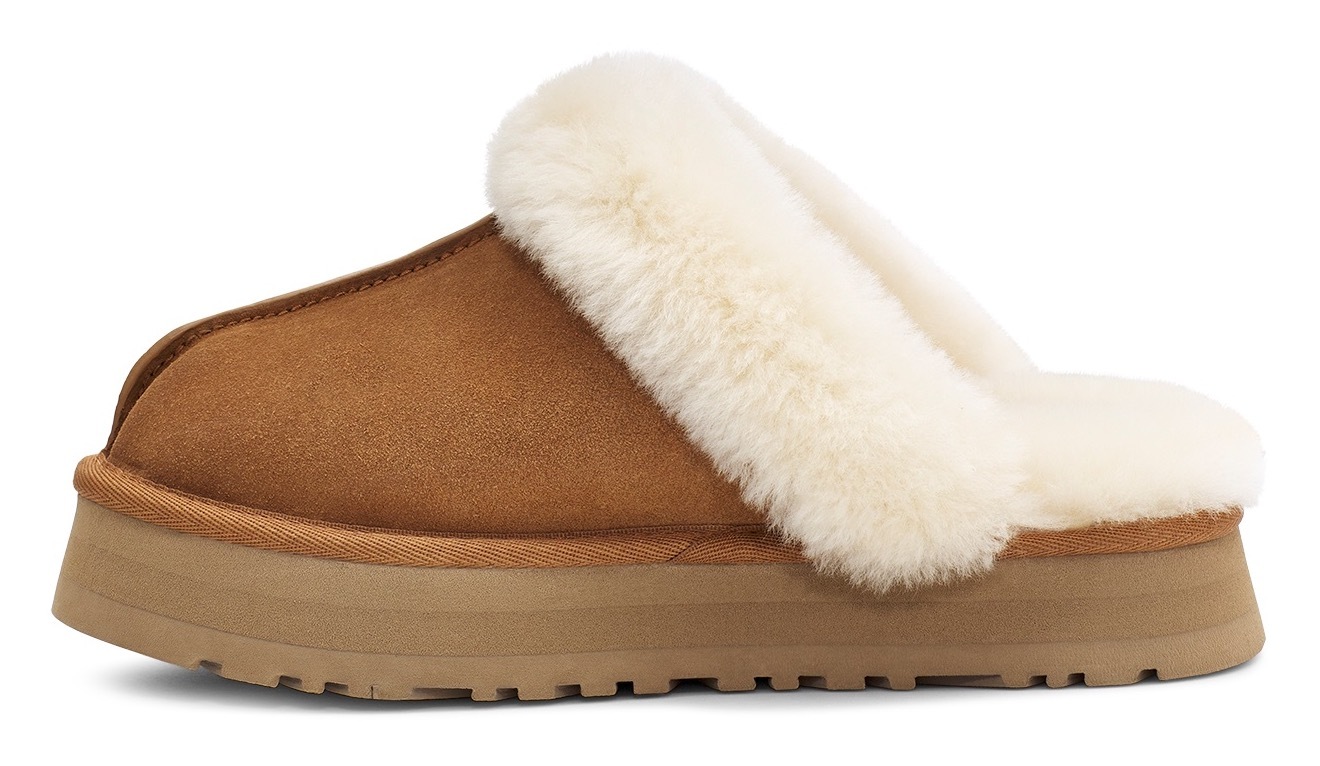 UGG Pantoffel »DISQUETTE«, Homeslippers, Hausschuh, Clog mit angesagtem Plateau