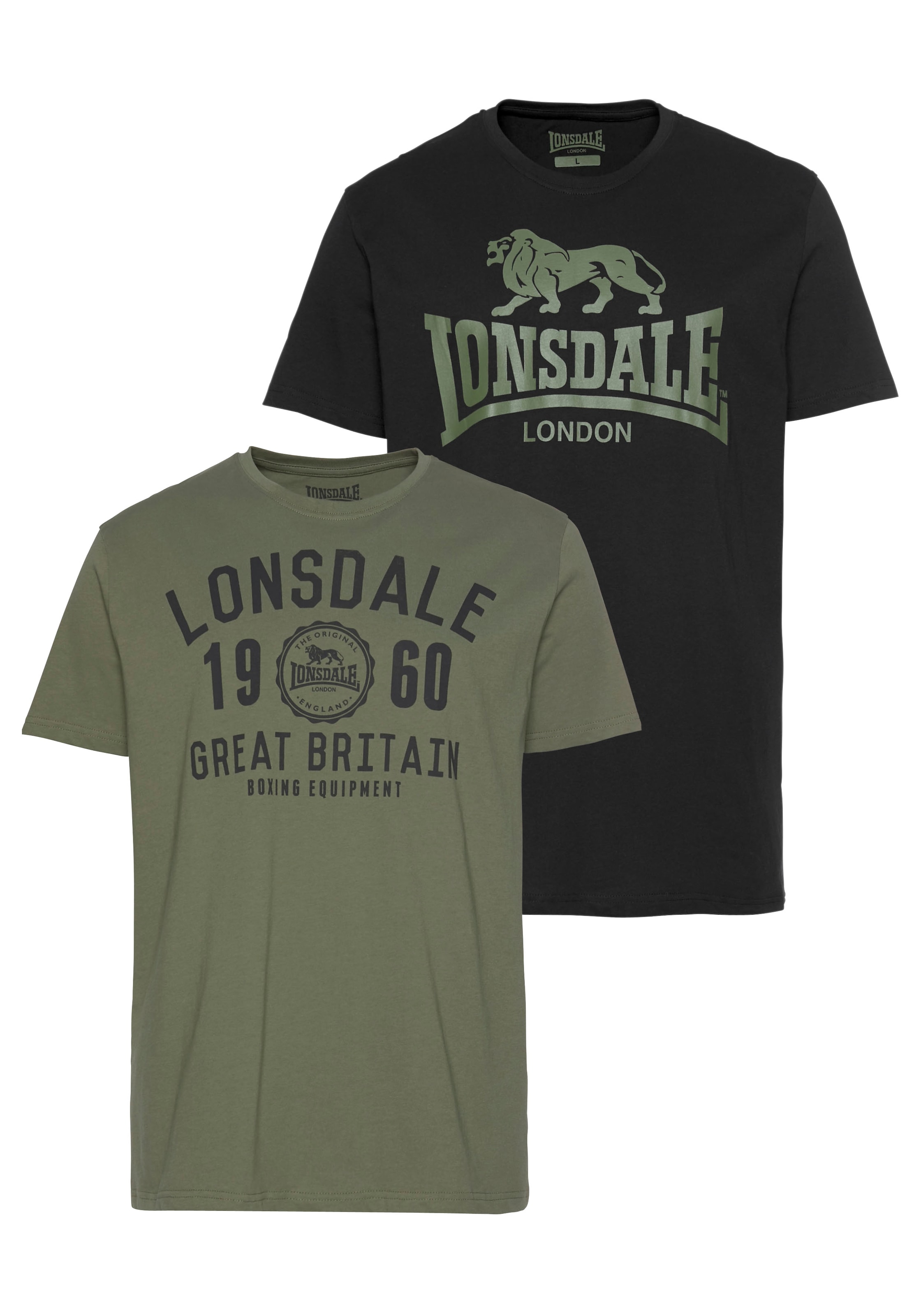 Lonsdale T-Shirt »BANGOR«, (Packung, 2 tlg., 2er-Pack)