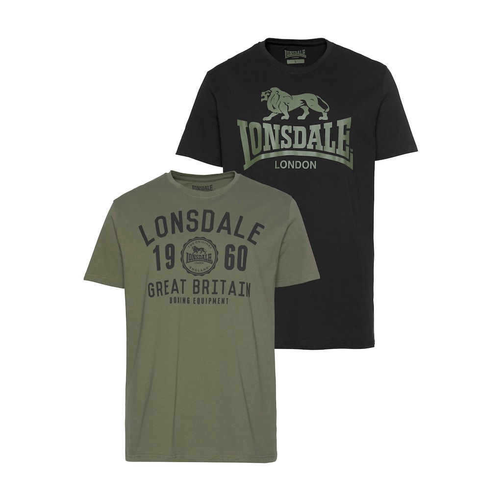 Lonsdale T-Shirt »BANGOR«, (Packung, 2 tlg., 2er-Pack)