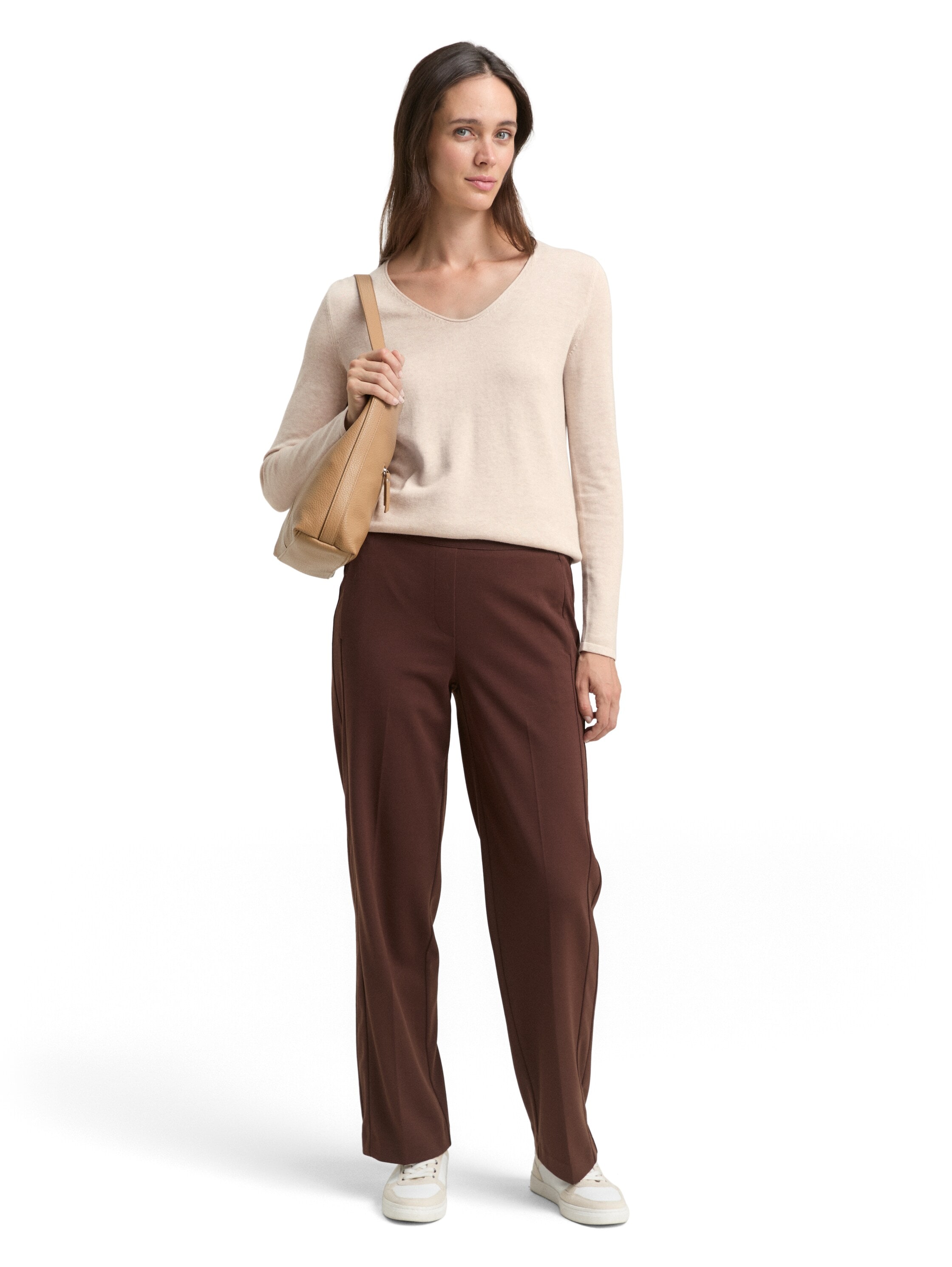 TOM TAILOR V-Ausschnitt-Pullover aus Feinstrick