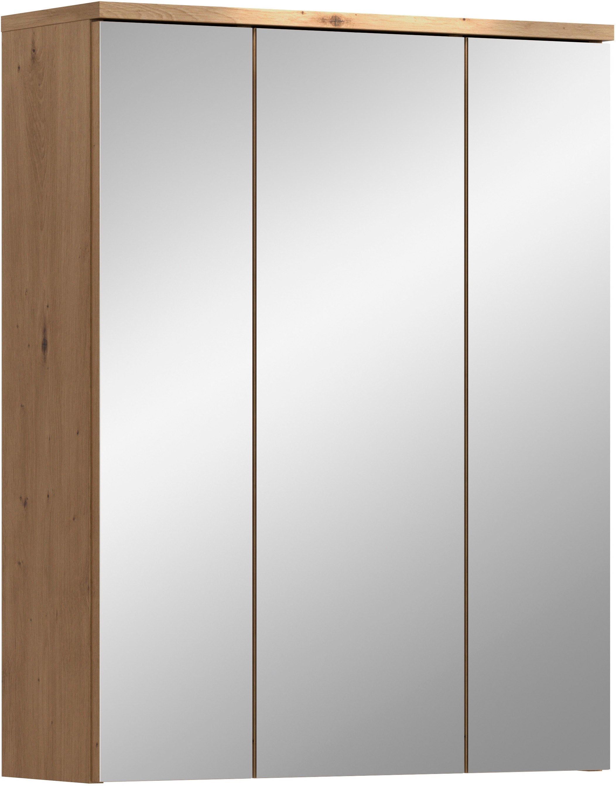 welltime Badezimmerspiegelschrank »LUCCA, Breite 60cm, 3 Spiegeltüren, 9 Fächer, 6 Fachböden«