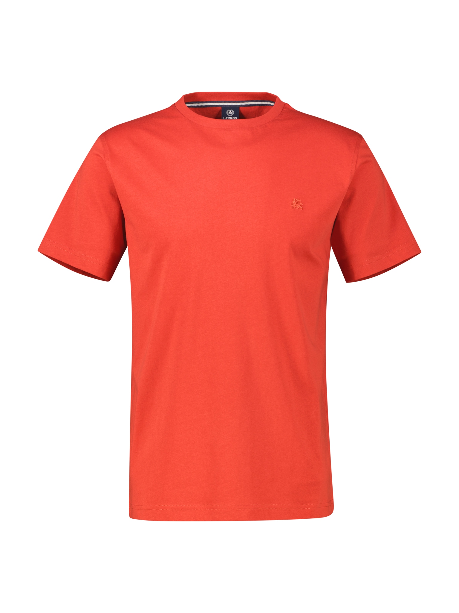LERROS Rundhalsshirt mit Logo Stickerei