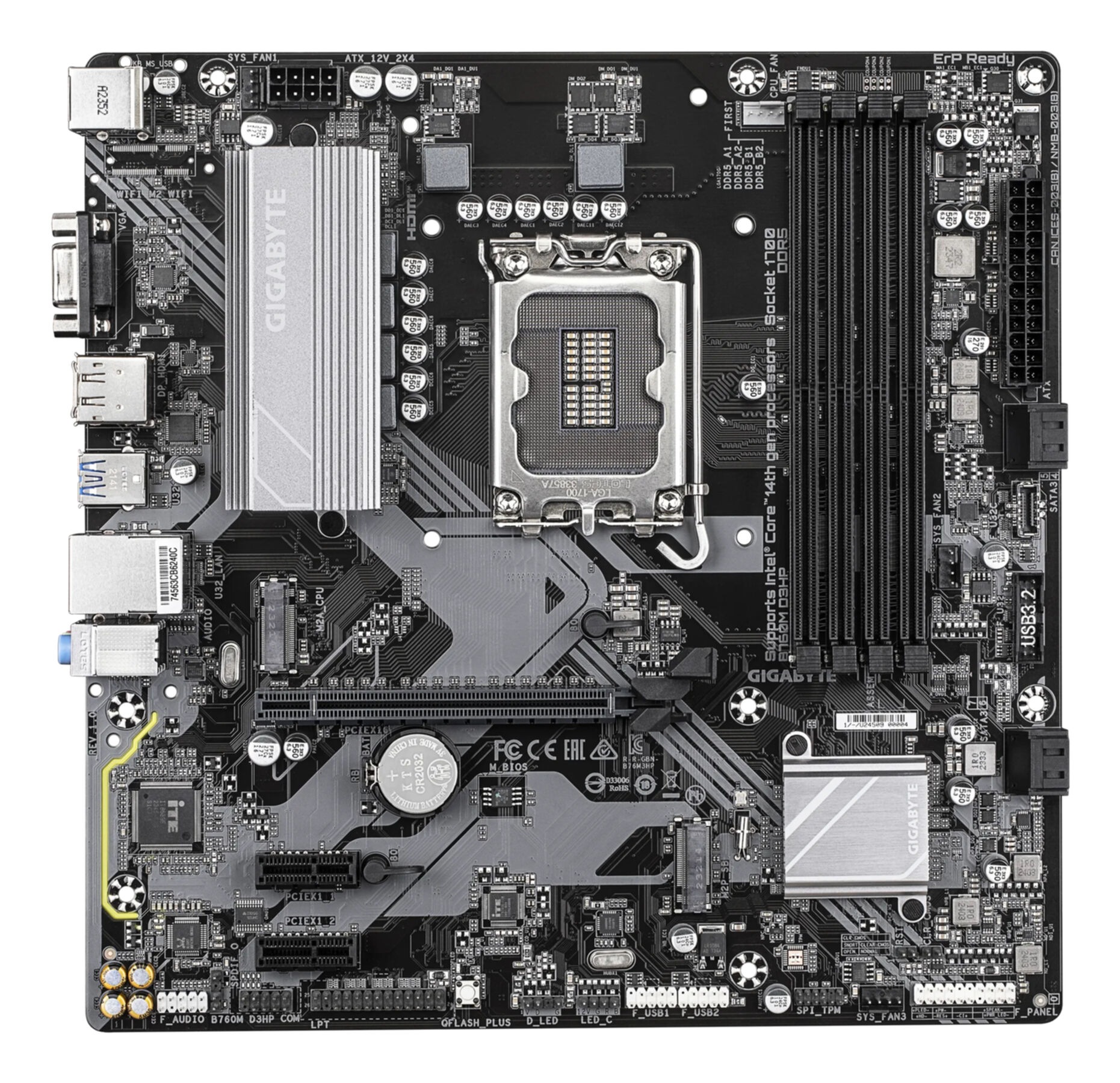Gigabyte Mainboard »B760M D3HP Mainboard - Intel Core CPUs der 14. Generation, 4+1+1 Phase«