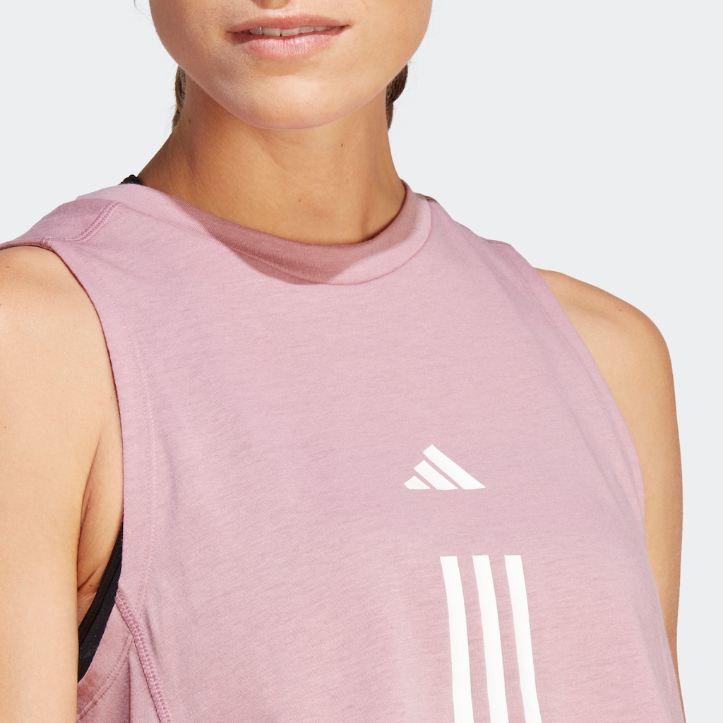 adidas Performance Tanktop »TRAIN ESSENTIALS TRAIN COTTON 3-STREIFEN CROP«