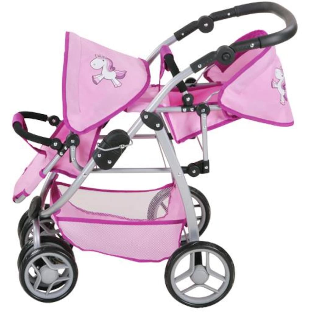 Knorrtoys® Puppen-Zwillingsbuggy »Buggy Big Twin, UMA. Das Einhorn«