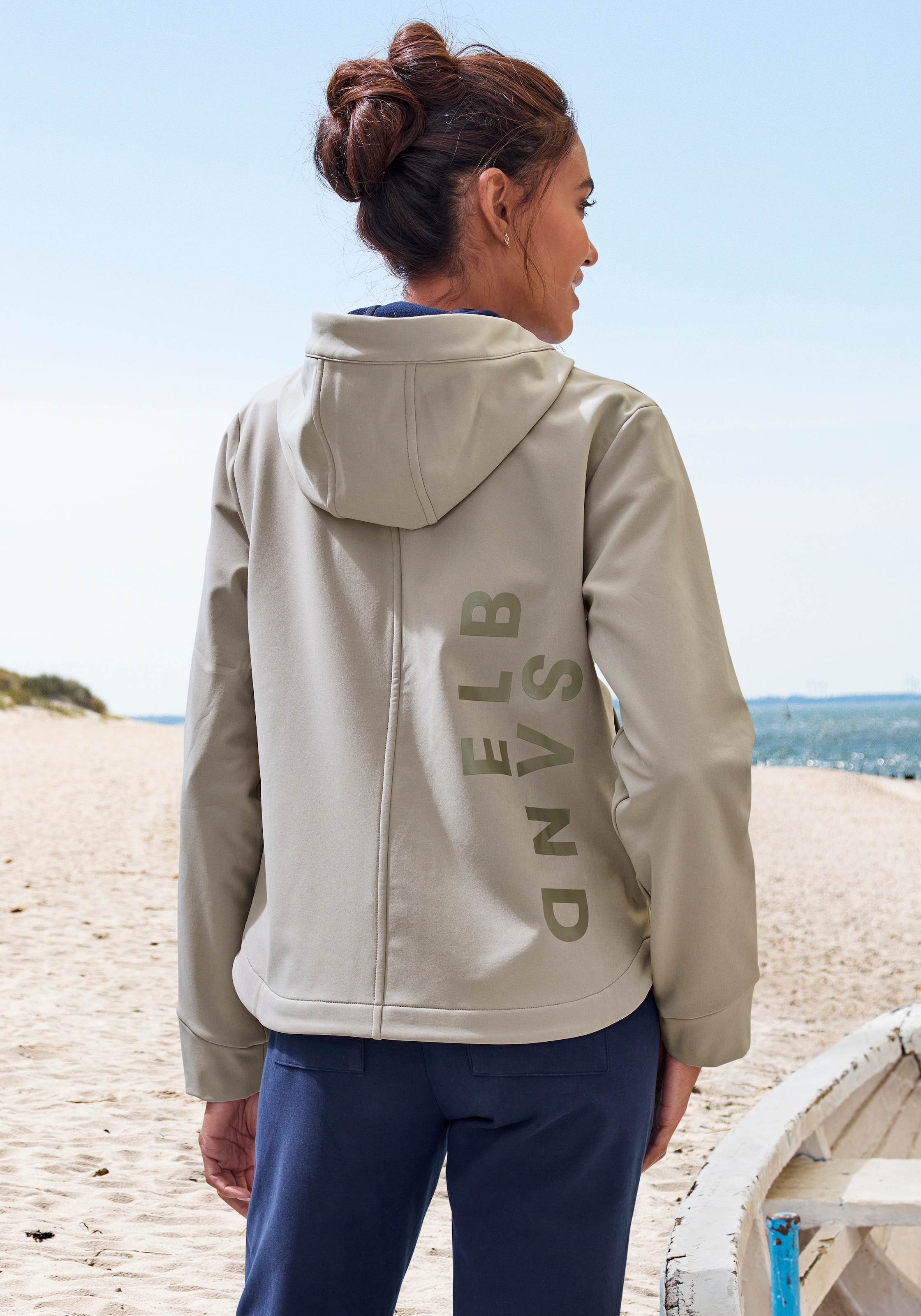 Elbsand Softshelljacke mit verstellbarer Kapuze