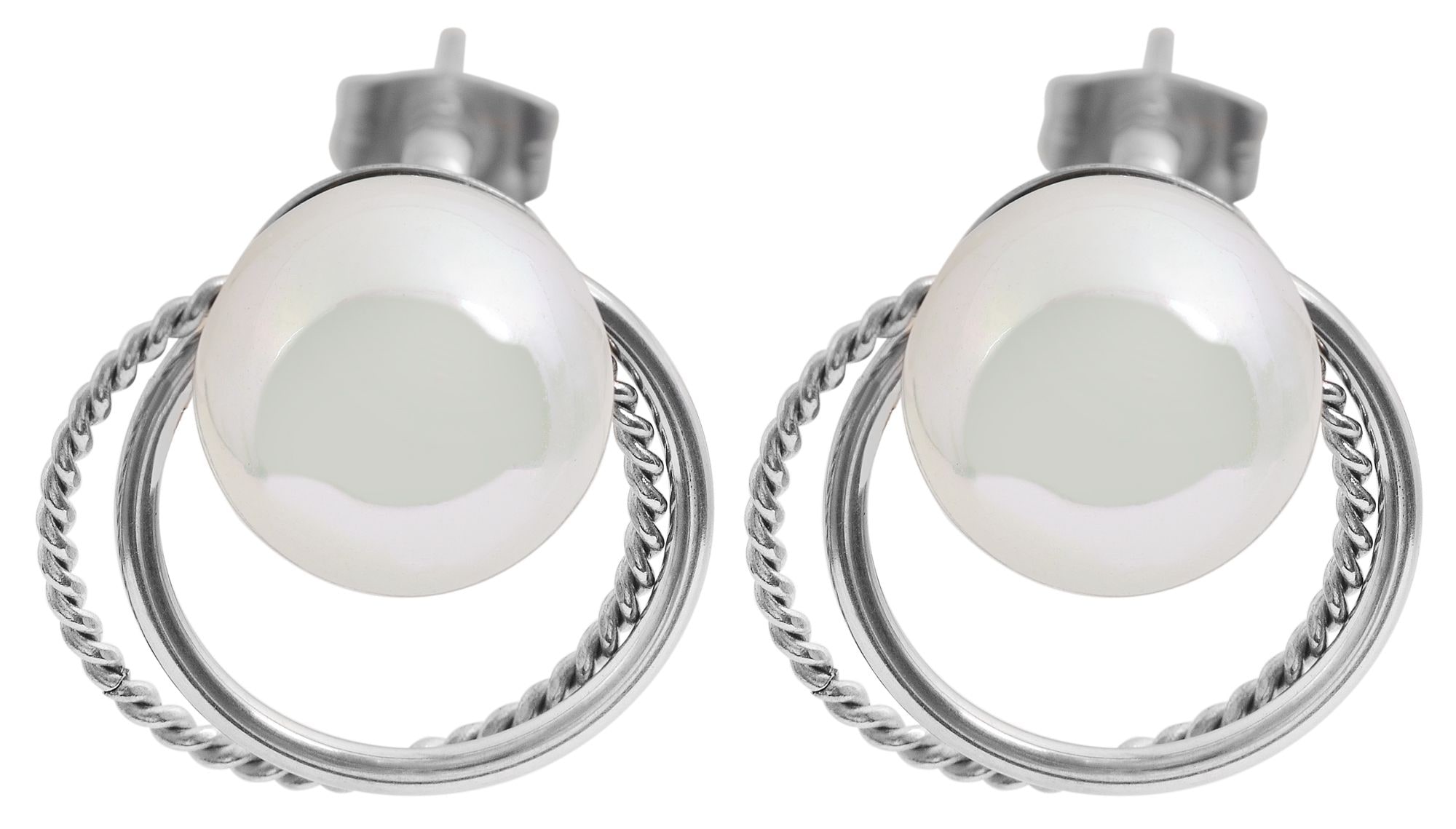 Adelia´s Paar Ohrstecker »Damen Ohrringe ¿ Ohrstecker aus Edelstahl mit Perle«