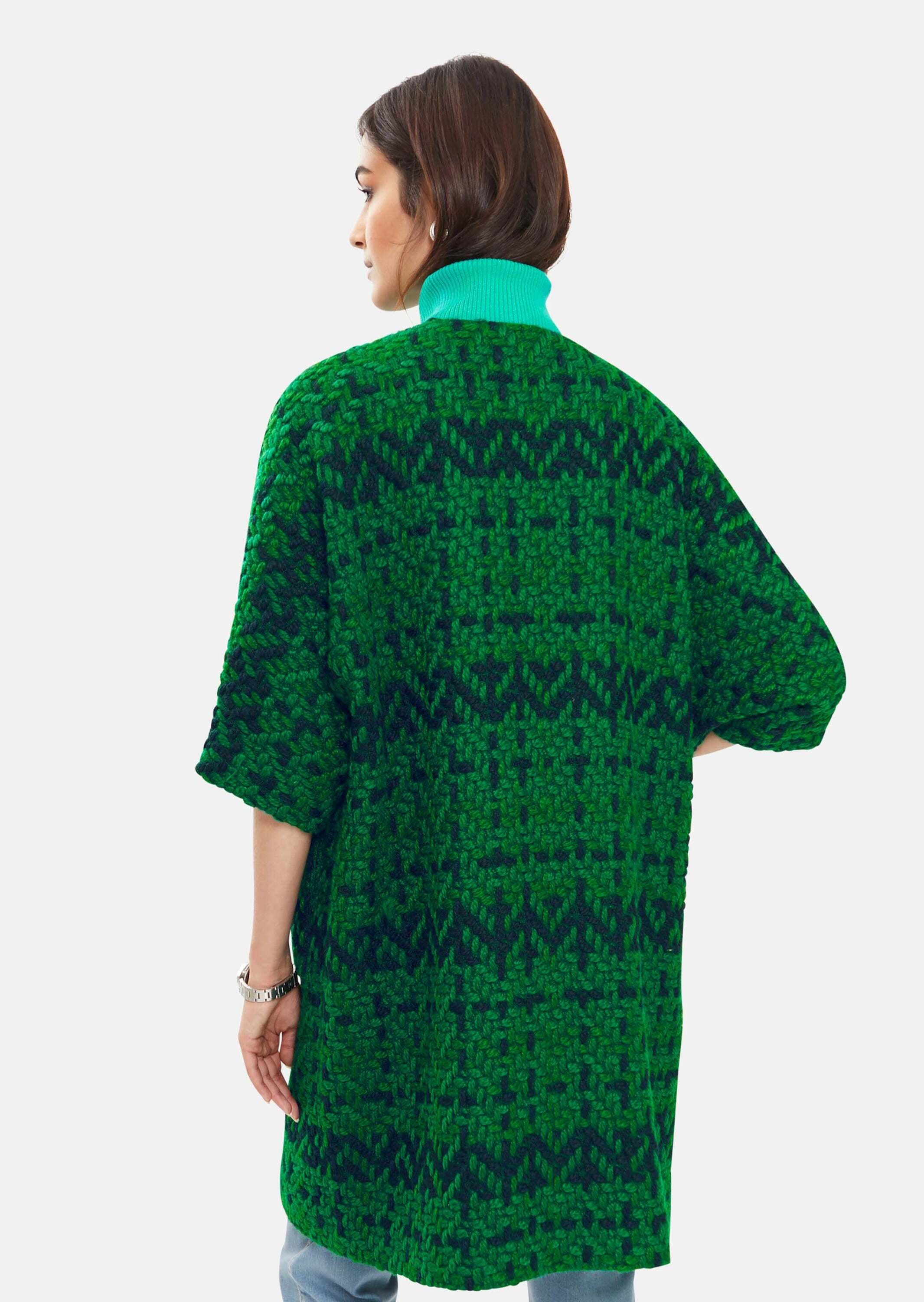 MADELEINE Outdoorjacke »Jacke Longjacke aus grob strukturiertem Multicolor-Jacquard«