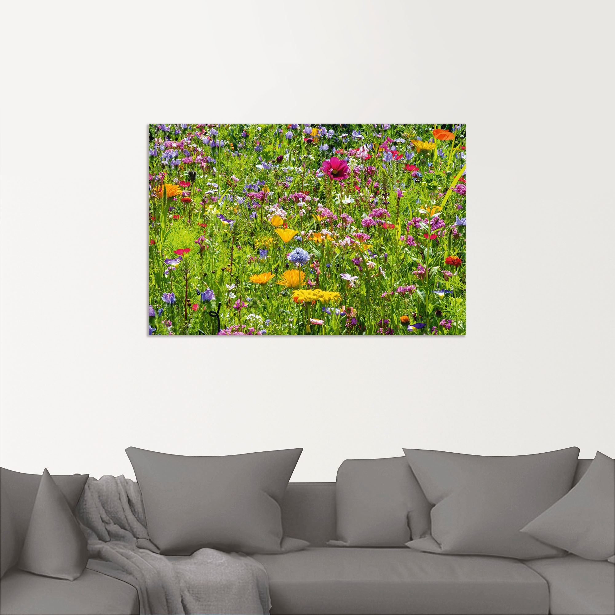 Artland Wandbild »Bunte Blumenwiese« Blumenwiese 1 Stk. tlg. für Innen- und Außenbereich geeignet, Outdoorbild