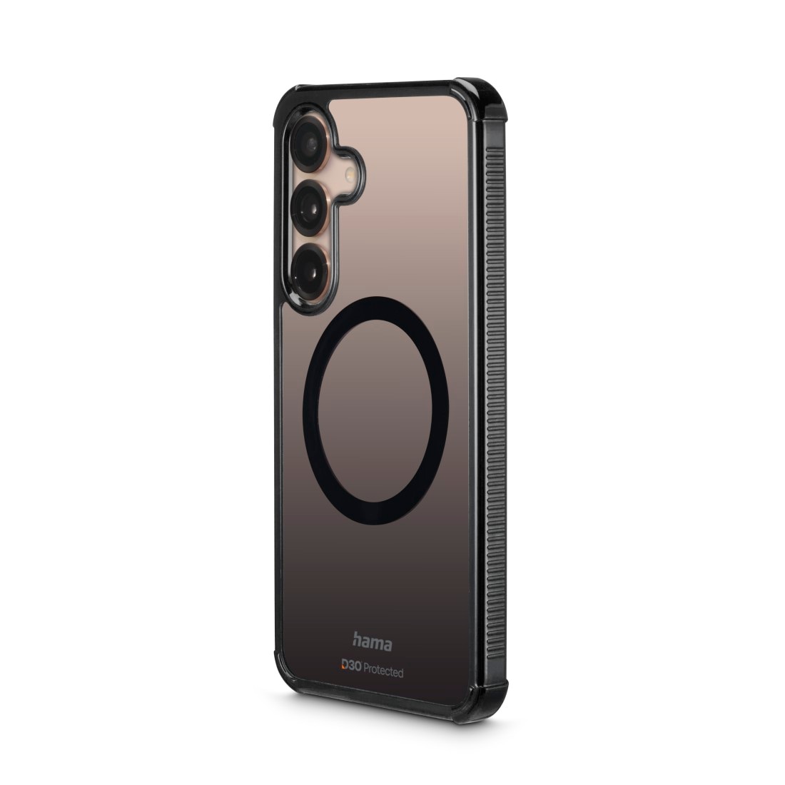 Hama Smartphone-Hülle »Handyhülle magnetisch für Galaxy S25+ (für Qi2, D3O, schwarz)« Smartphones Wireless-Charging