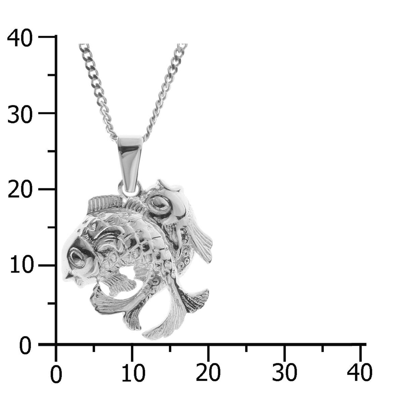 OSTSEE-SCHMUCK Kette mit Anhänger »- Tierkreiszeichen Fische - Silber 925/000 -,«