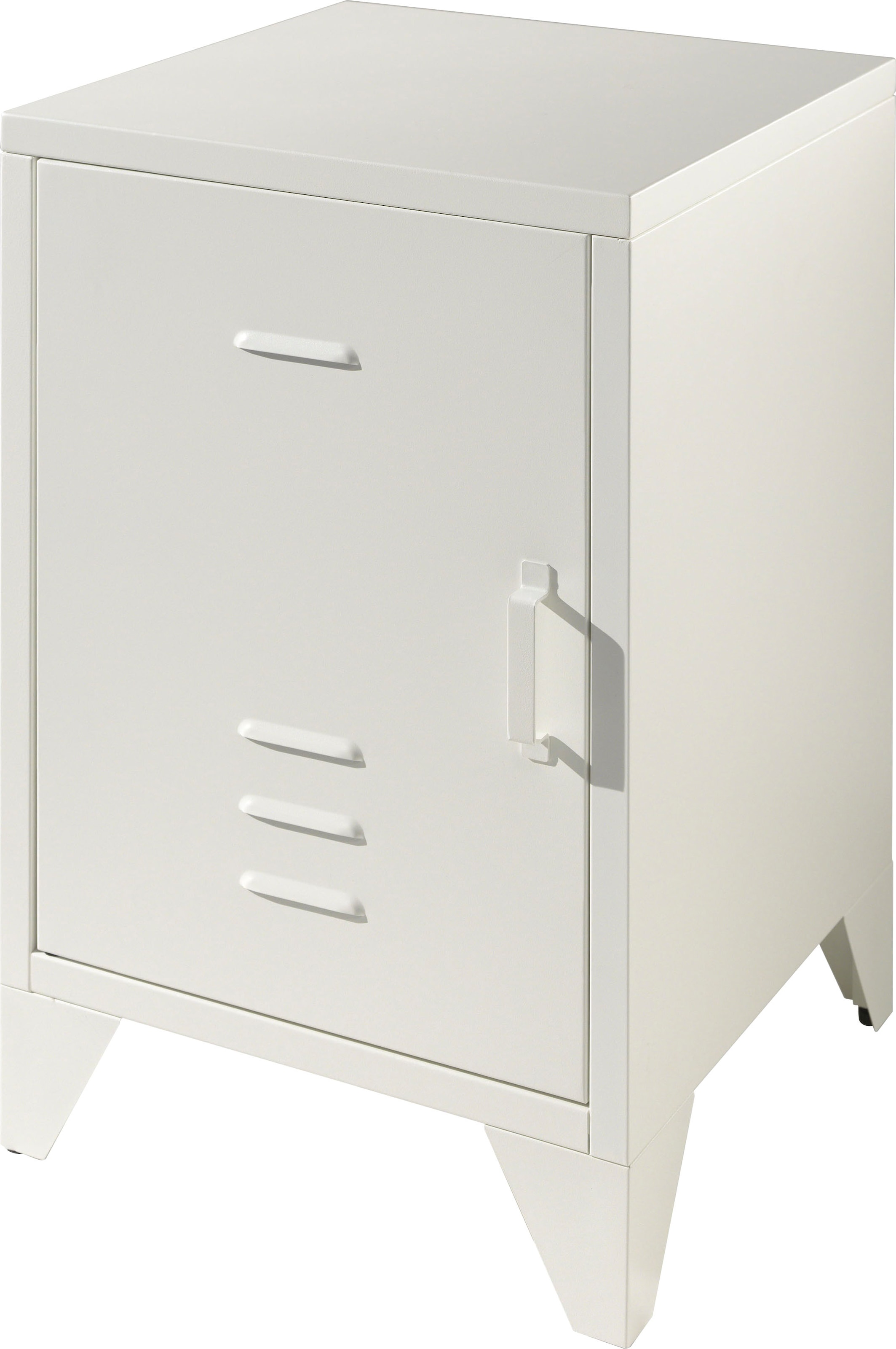 Vipack Nachtkonsole »Bronxx, mit 1 Tür mit Magnetverschluss, dahinter 2 geräumige Fächer« B/H/T ca. 40x60x40cm, moderner Industrial-Style, verschiedene Farben, 