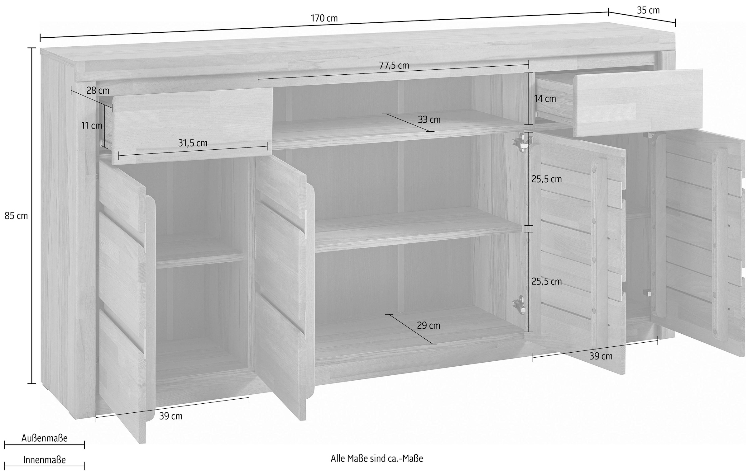 Online OTTO 170 Shop »Silkeborg«, Woltra Kommode Breite cm