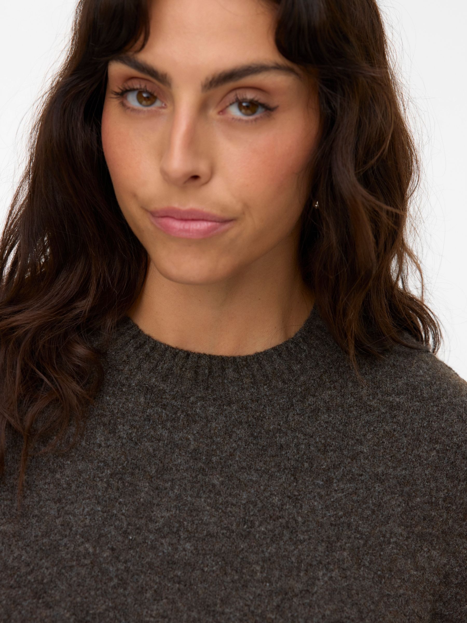 Vero Moda Curve Strickpullover »VMCBOOM LS O-NECK PULLOVER GA NOOS CUR«