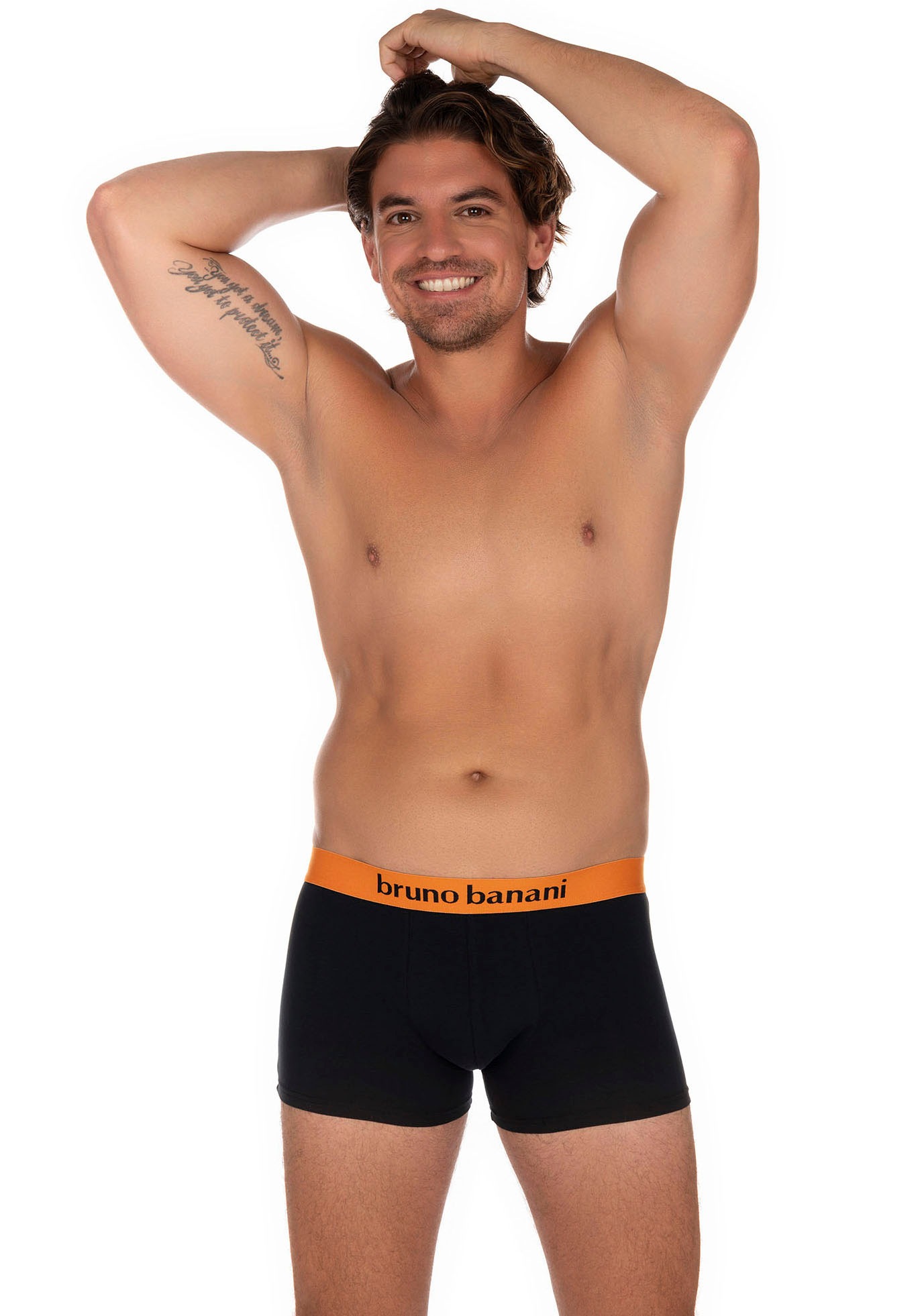 Bruno Banani Boxer, (2er Pack), mit kontrastreichem Logobund