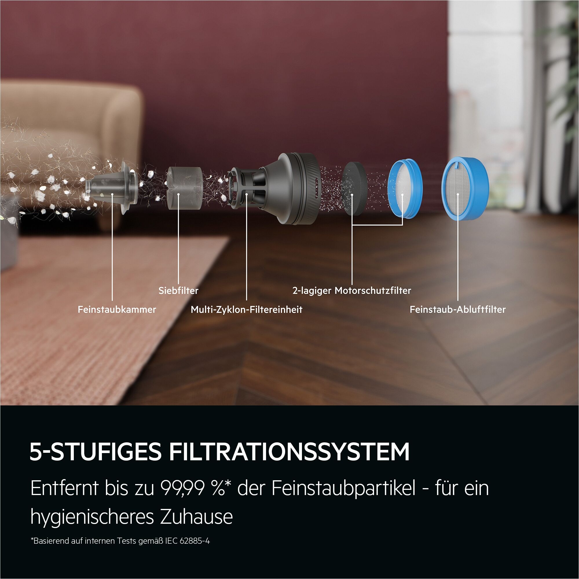 AEG Akku-Hand-und Stielstaubsauger »ULTIMATE 8000 (AP83AB25DG), beutellos, mit Absaugstation«, Hygienische Absaugung des Staubbehälters ohne Kontakt mit Schmutz