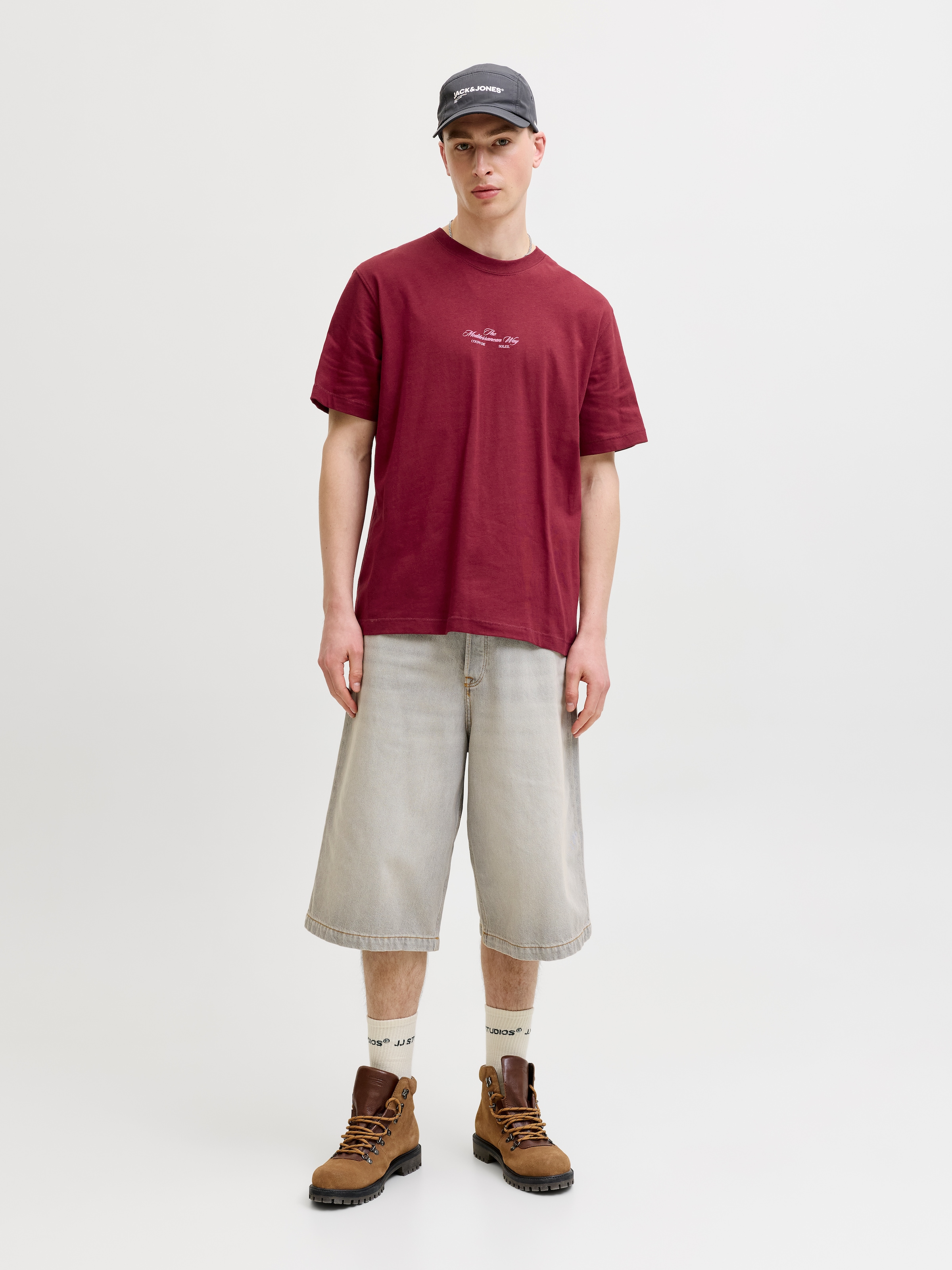 Jack & Jones T-Shirt »JORCASSIS PHOTO BACK TEE SS CREW NECK« mit Print