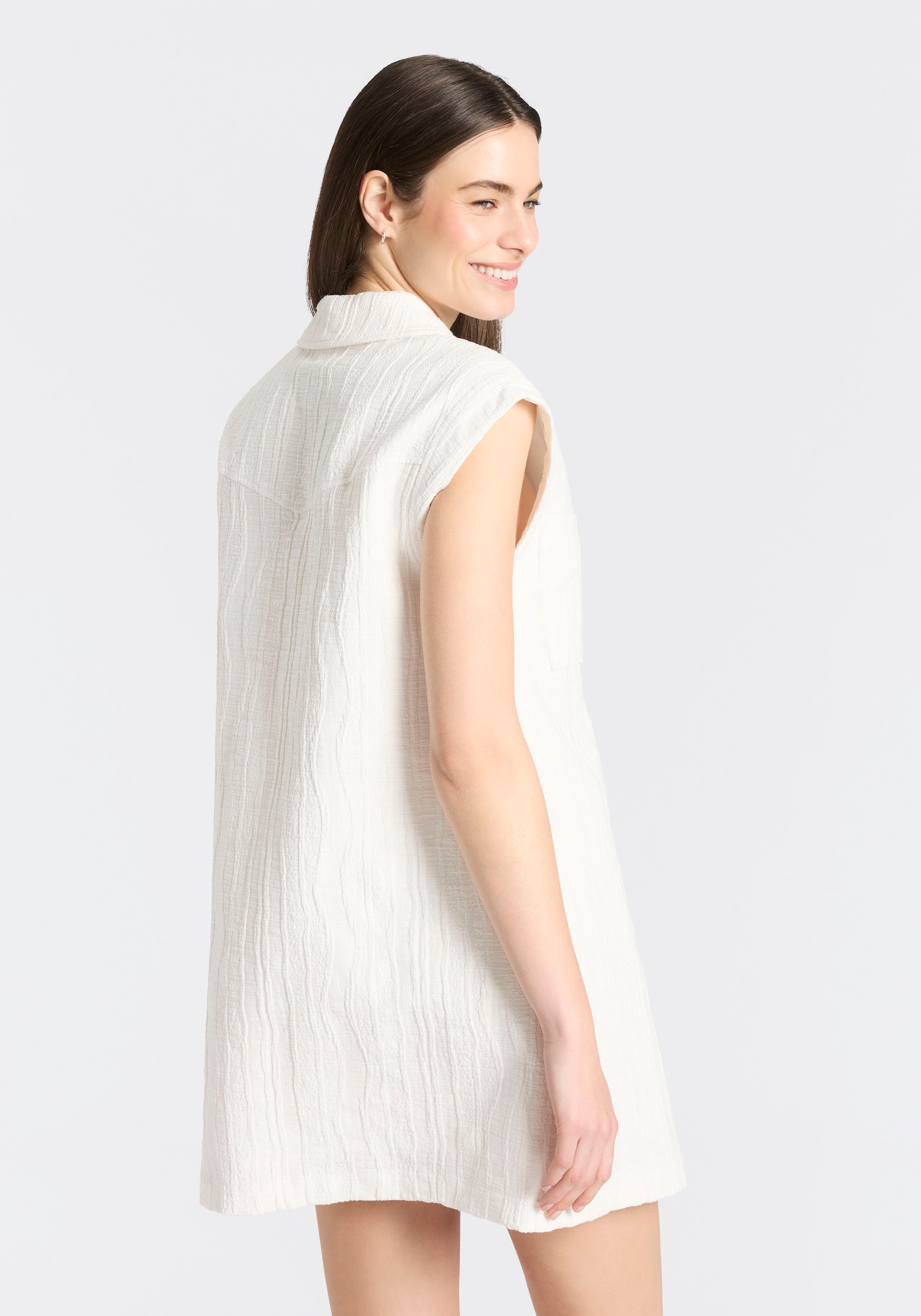 BOSS ORANGE Minikleid »Daratela Premium Damenmode« Brusttaschen mit Umlegekragen, ärmellos