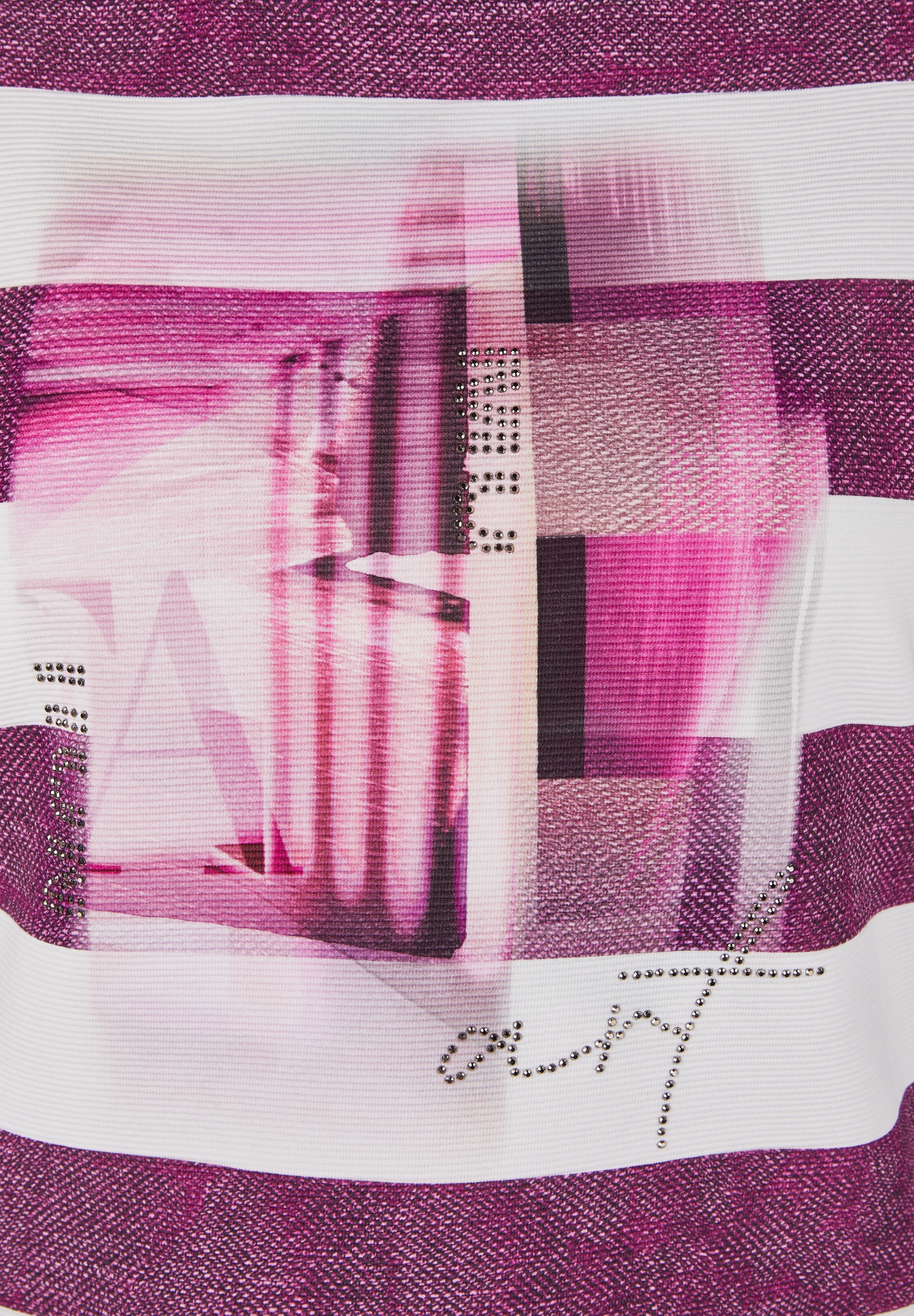 Rabe 3/4-Arm-Shirt im Streifen-Design und mit Print