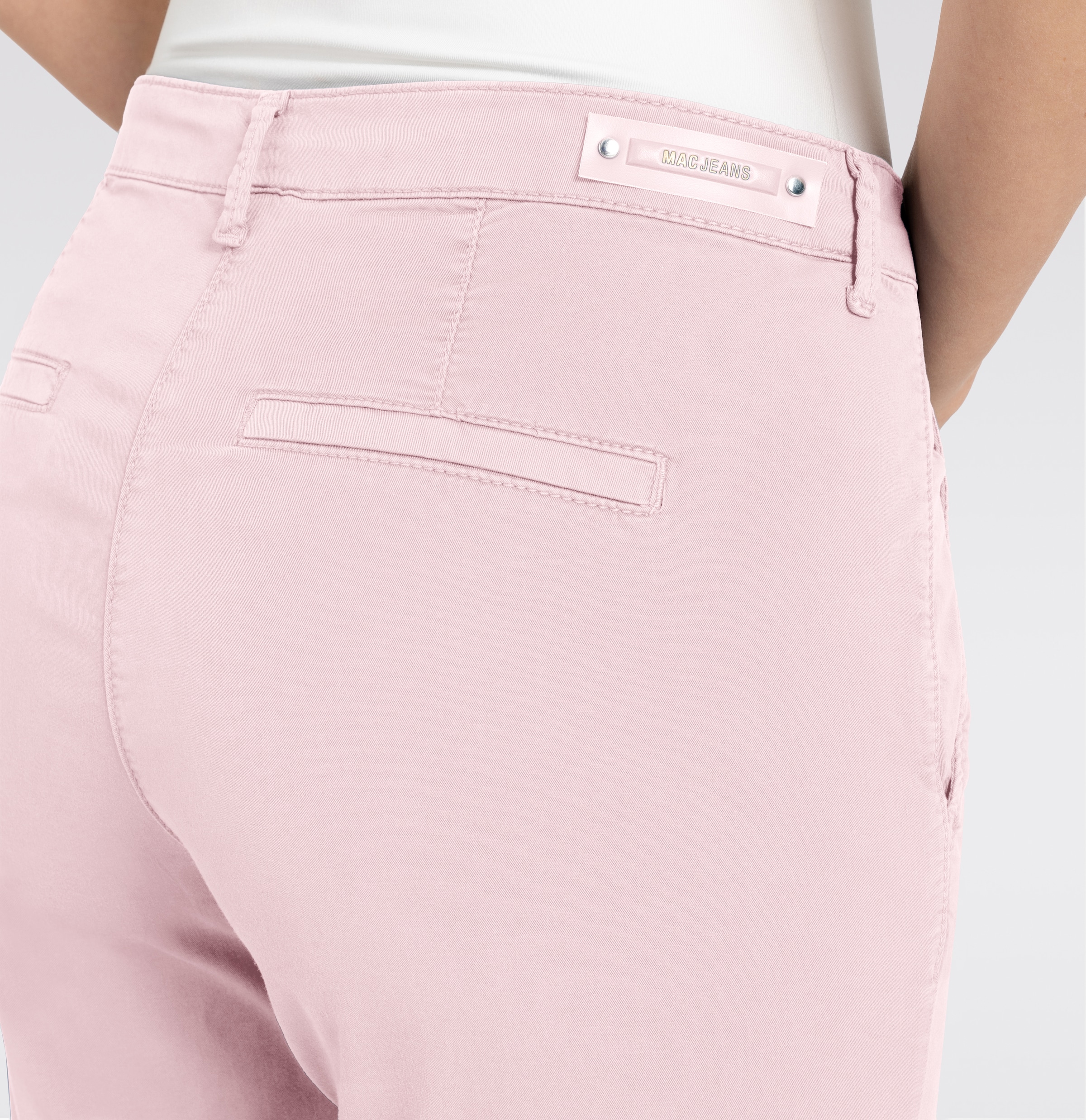 MAC Chinohose »CHINO turn up«, mit dezentem Glanz, elegant und sportiv zugleich