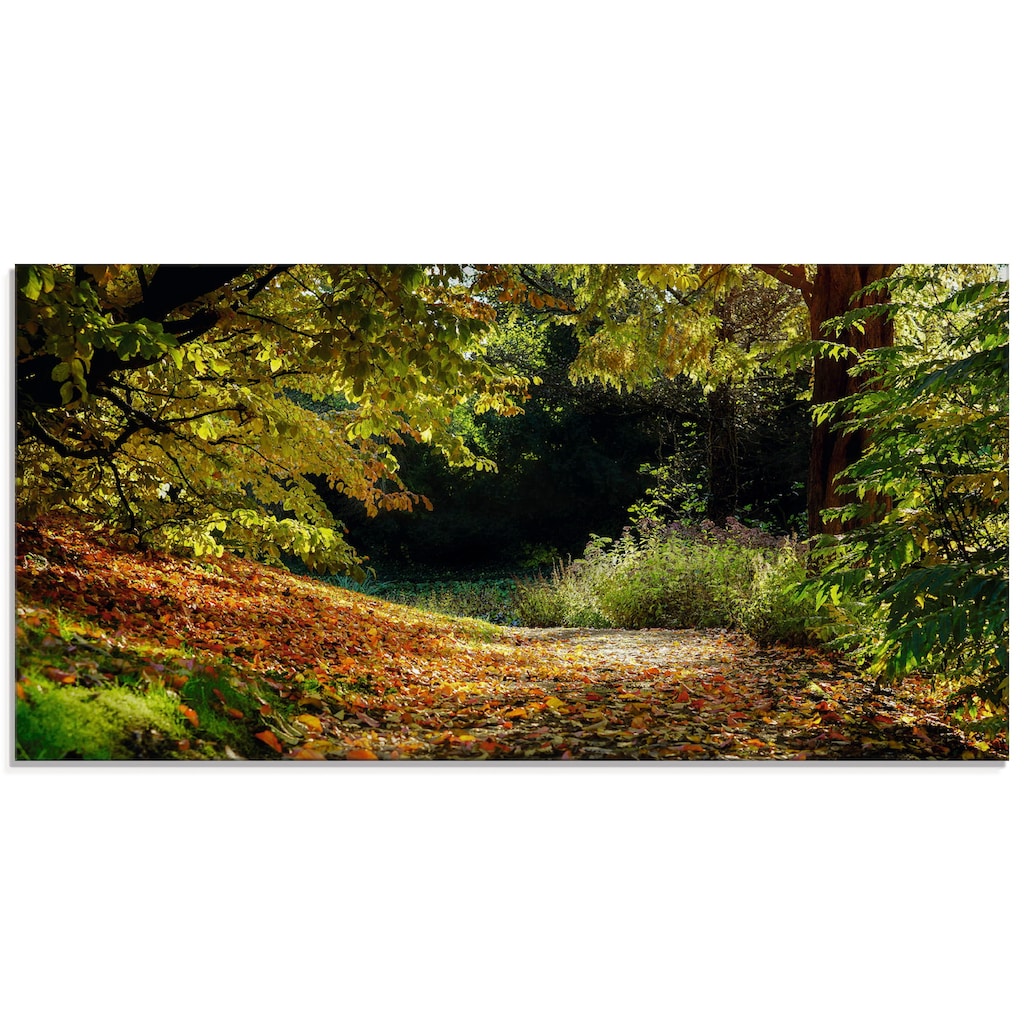 Artland Glasbild »Herbstteppich«, Wald, (1 St.)