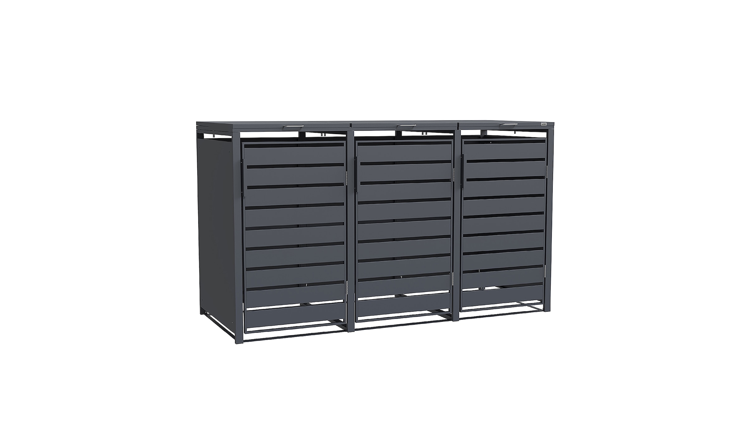 weka Mülltonnenbox »Gary« Metall pulverbeschichtet, für 3 Mülltonnen, BxTxH: 189,5x80x116 cm