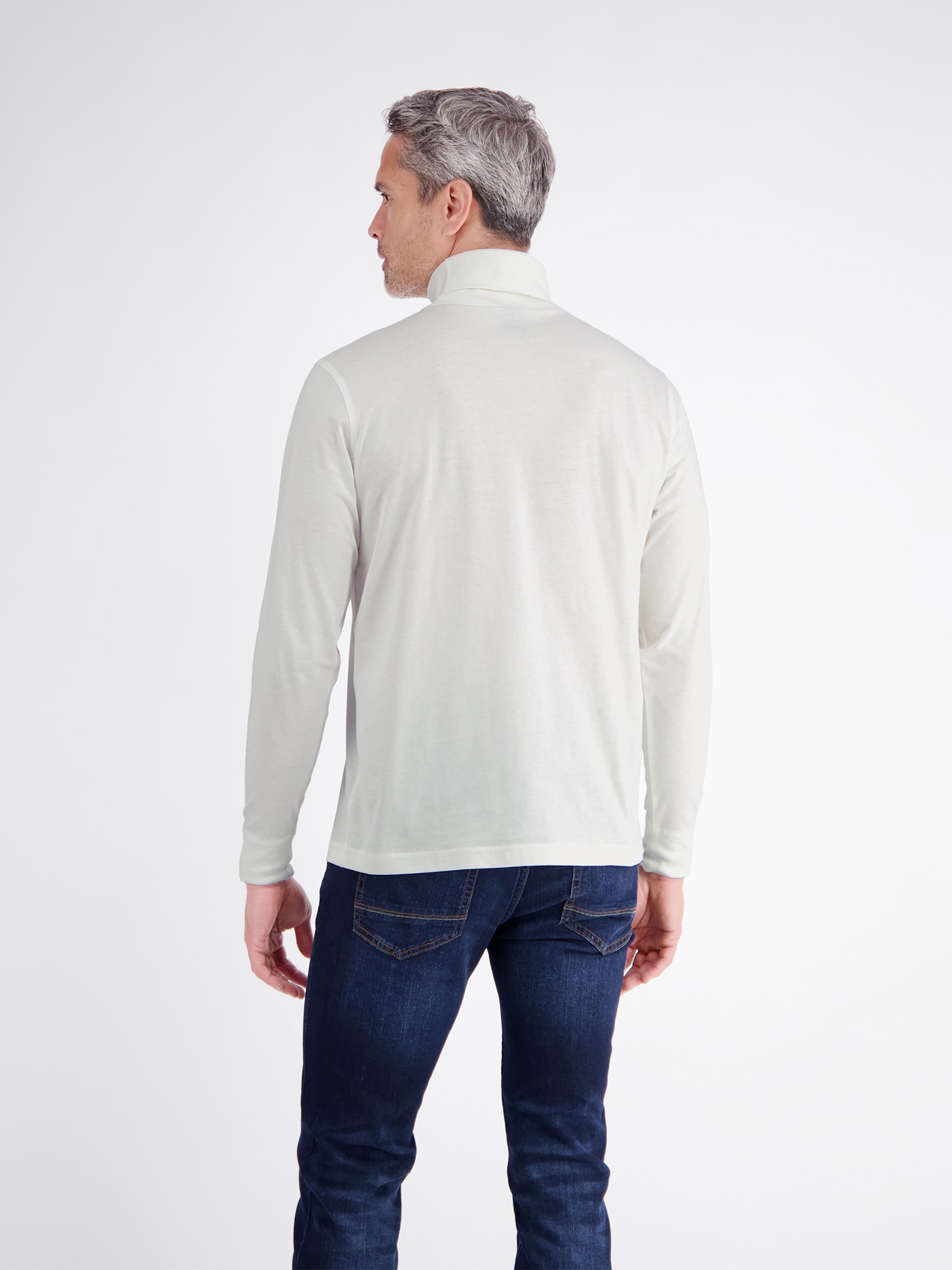 LERROS Rollkragenshirt mit Logo Stickerei