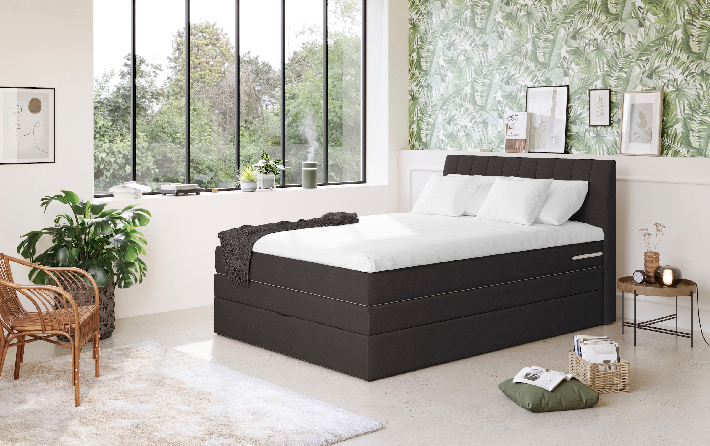 COTTA Boxspringbett »Shark inkl. Bettkasten und Topper«, erhältlich in den Breiten 140x200cm, 160x200cm und 180x200cm