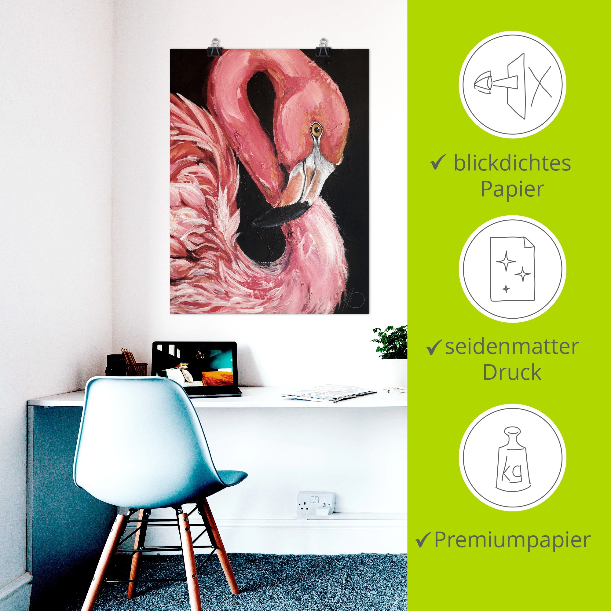 Artland Wandbild »Flamin-GO« Vogelbilder 1 Stk. tlg. als Alubild, Leinwandbild, Poster, Wandaufkleber in verschied. Größen