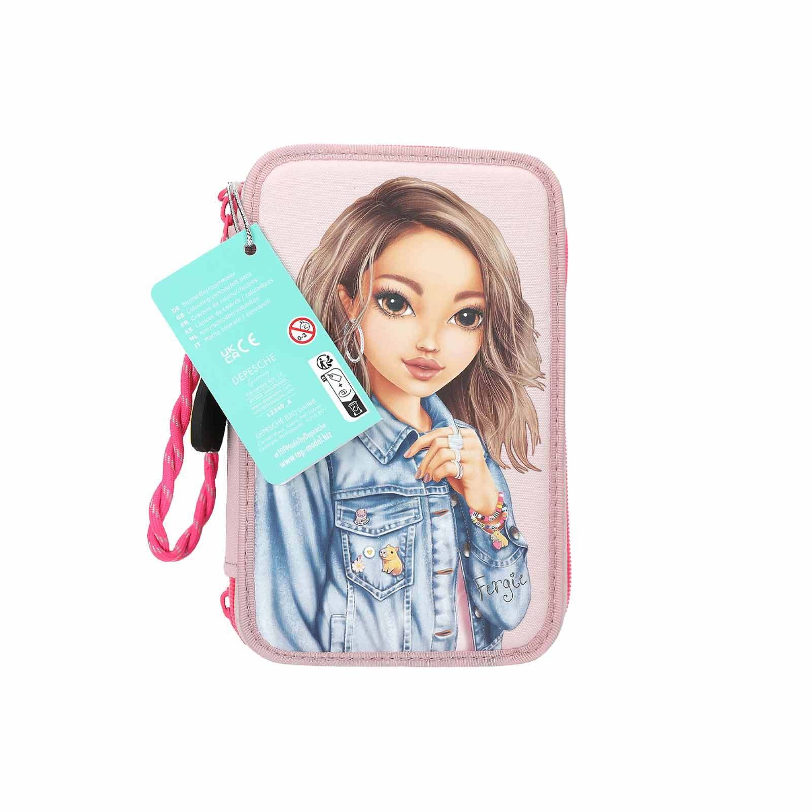 Depesche Buntstift »3-Fach Federtasche CAPYBARA TOPModel 7,5 x 13 x 20 cm rosé«