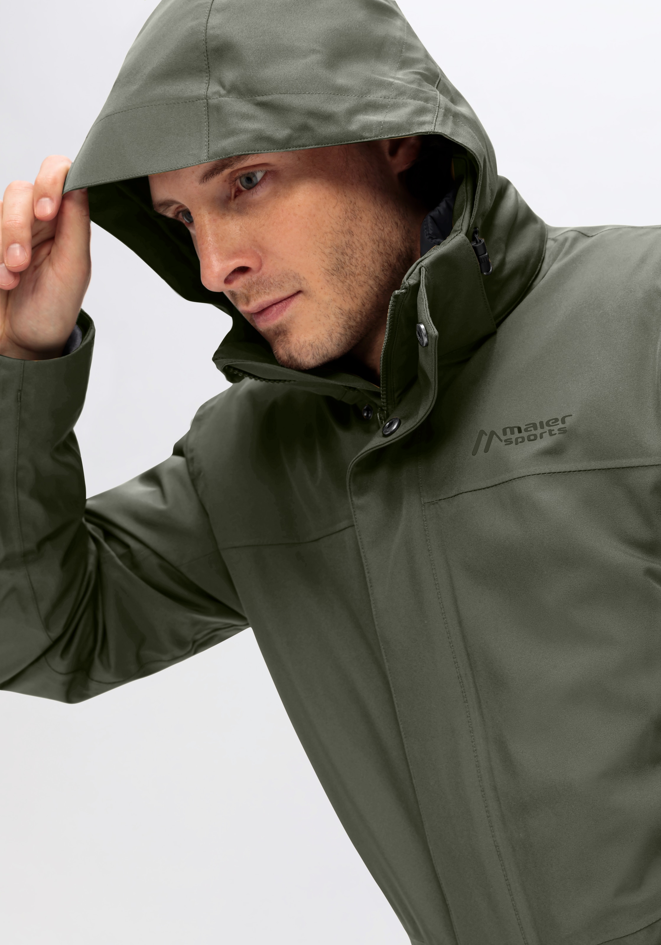 Maier Sports Funktionsjacke »Peyor 3in1«, Herren 3-in-1-Jacke, wind/wasserdicht, RV-Taschen und Kapuze