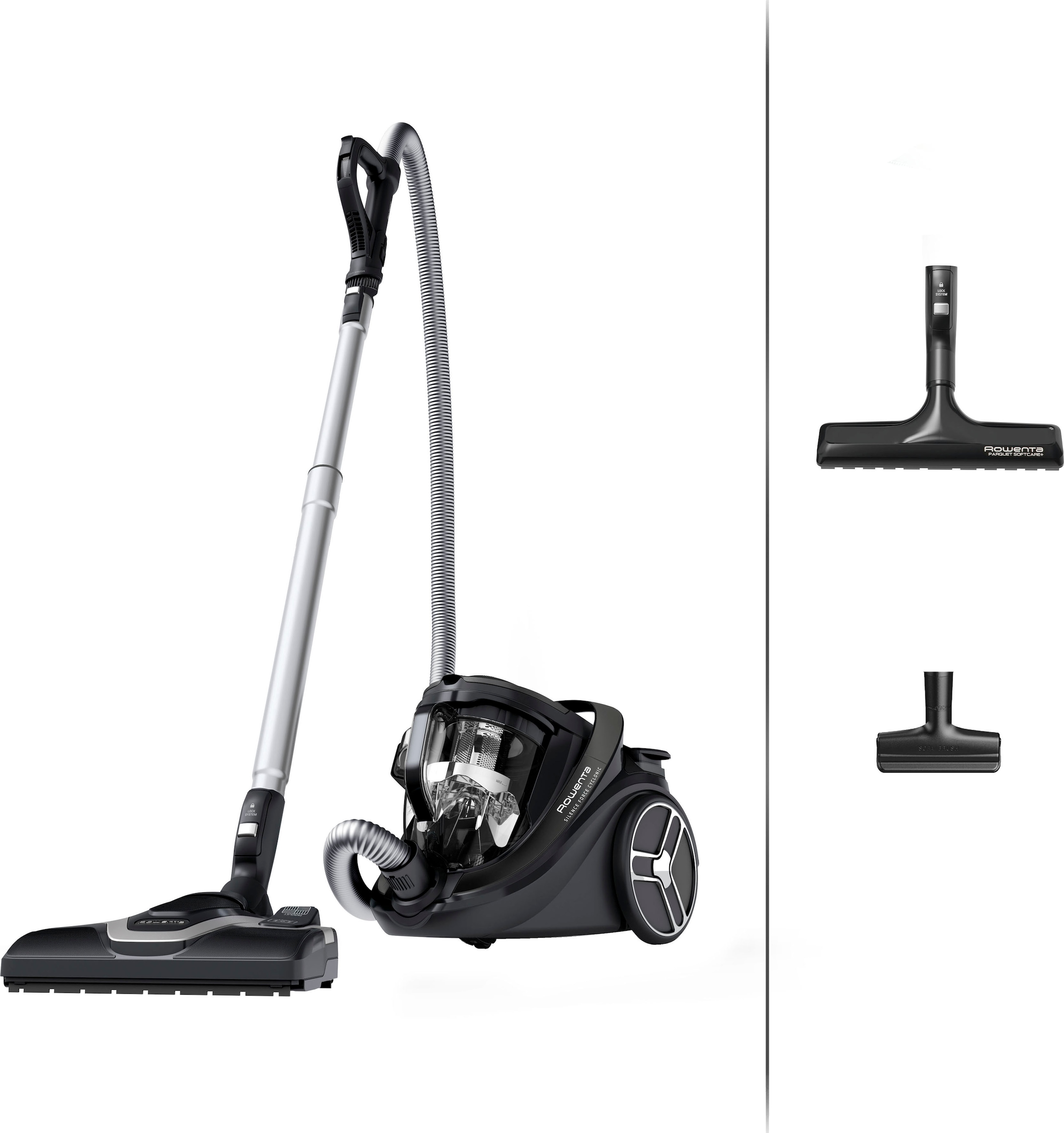 Rowenta Bodenstaubsauger »RO7935 Silence Force Cyclonic Parkett«, 500 W, beutellos, mit nur 59 dB(A), 12 m Aktionsradius, Staubbehältervolumen 2,5 Liter