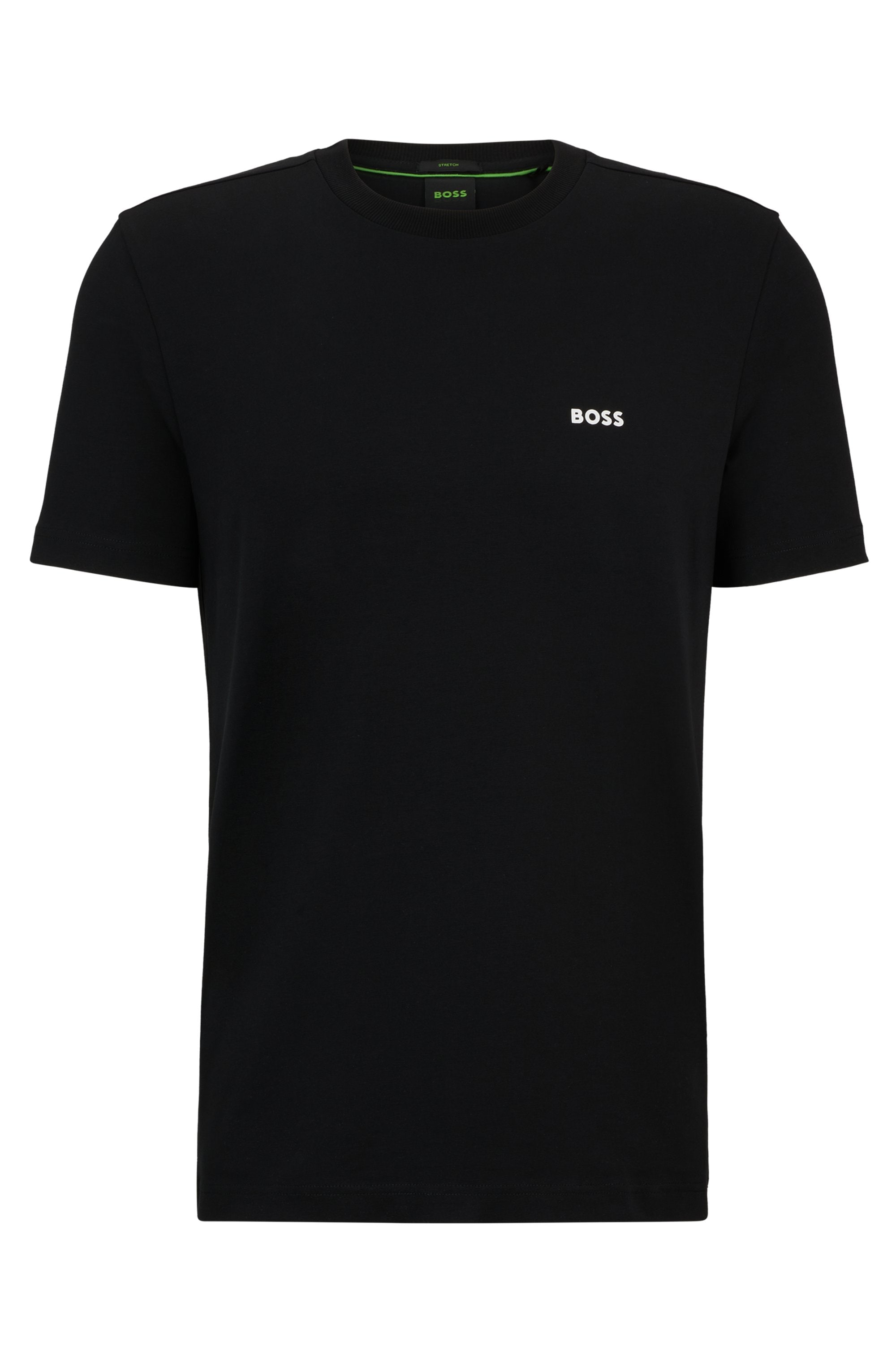 BOSS GREEN Rundhalsshirt »Tee«, mit gummiertem Kontrast-Logo