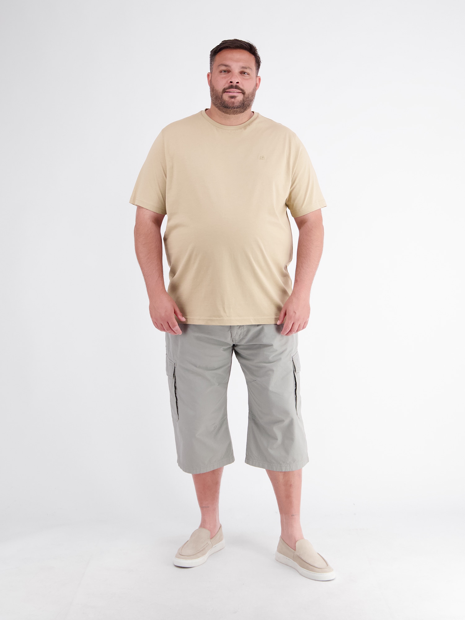 LERROS Rundhalsshirt »T-Shirt mit Rundkragen aus weicher Baumwolle, große Größen«