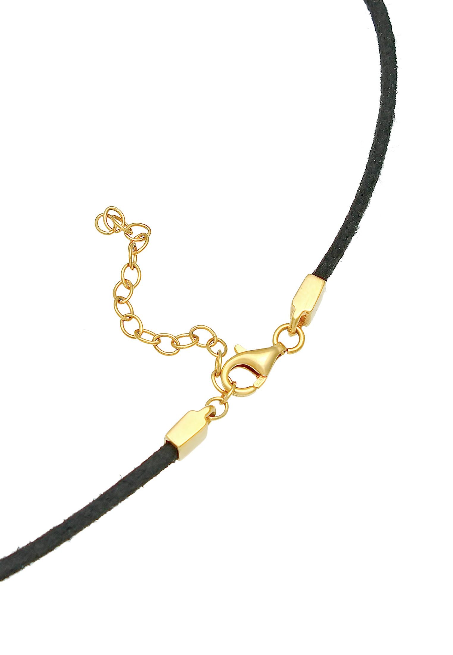Elli Silberkette »Halskette Infinity Zirkonia Leder synthetisches 925 Silber«