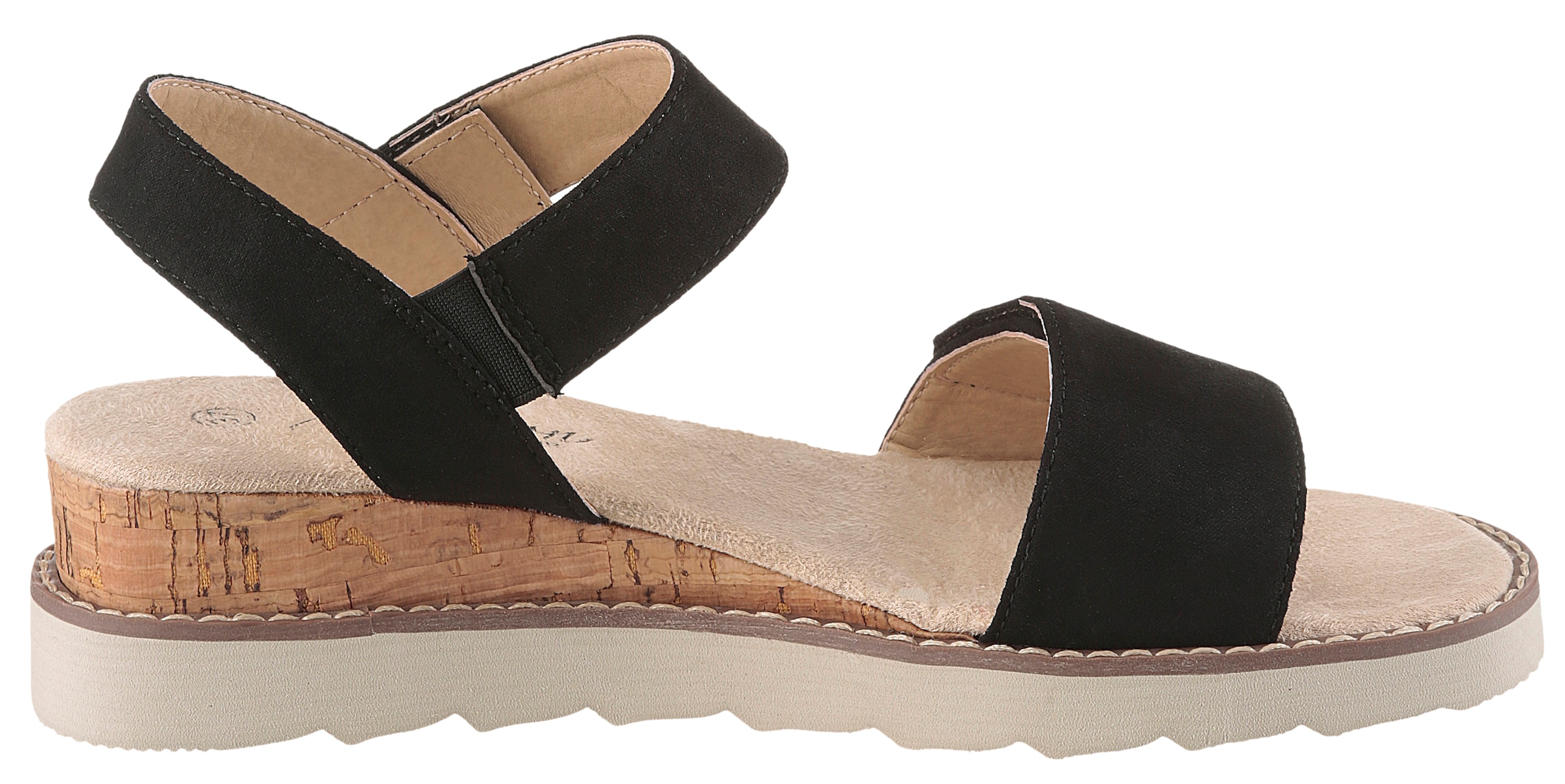 Aniston SHOES Sandale  Sommerschuh, Klettschuh, Keilabsatz - NEUE KOLLEKTION