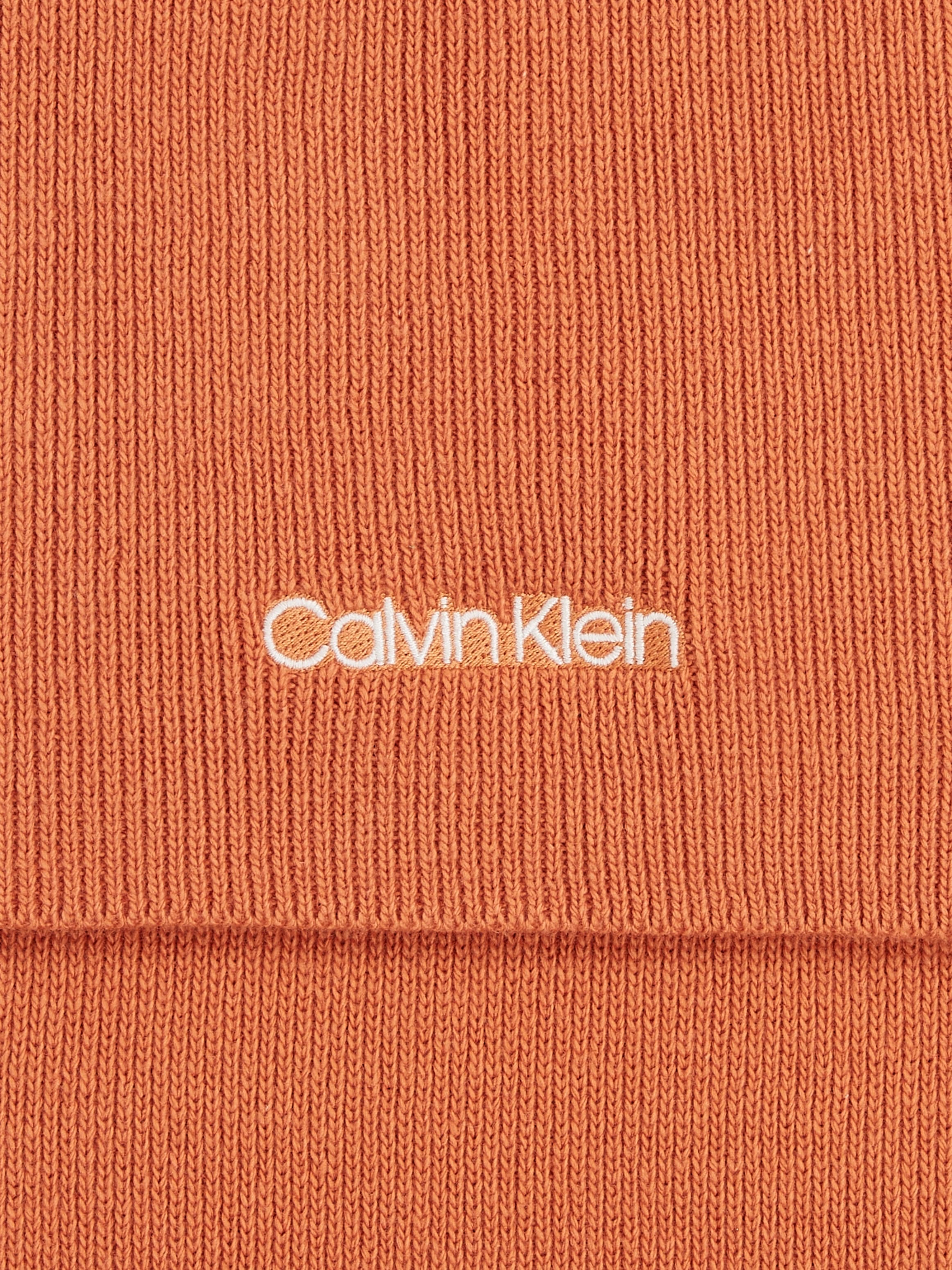Calvin Klein Strickschal »ESSENTIAL OTTO KNIT bei SCARF 30X180«, bestellen Logostickerei mit