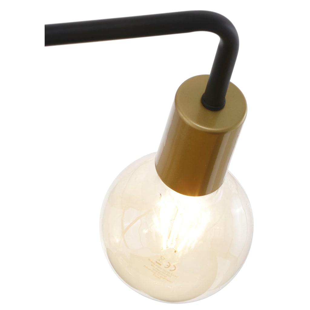 Leonique Tischleuchte »Jarla«, 1 flammig-flammig, Tischlampe mit goldfarbenen/schwarzen Fassungen, Höhe 42 cm