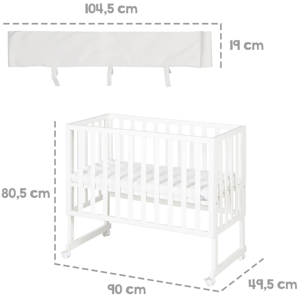 roba® Stubenbett »3in1 roba Style, weiß/silbergrau«