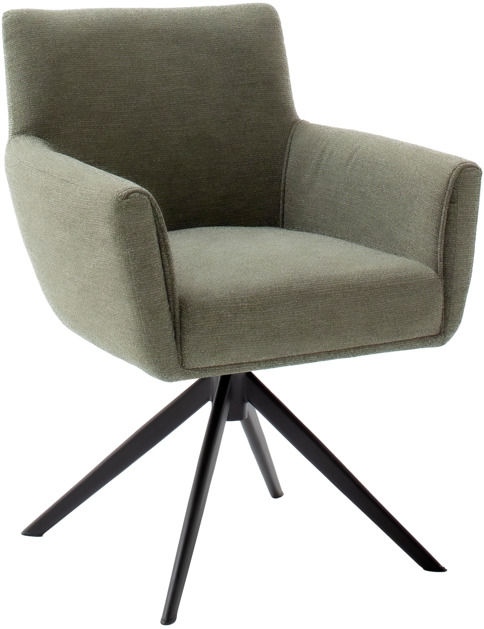 MCA furniture 4-Fußstuhl »WILSON Esszimmerstuhl, Armlehnstuhl, Polsterstuhl, modern«, (Set), 2 St., Flachgewebe, Stuhl, Armlehnenstuhl, drehbar, Taschenfederkern, belastbar 160 kg,XXL