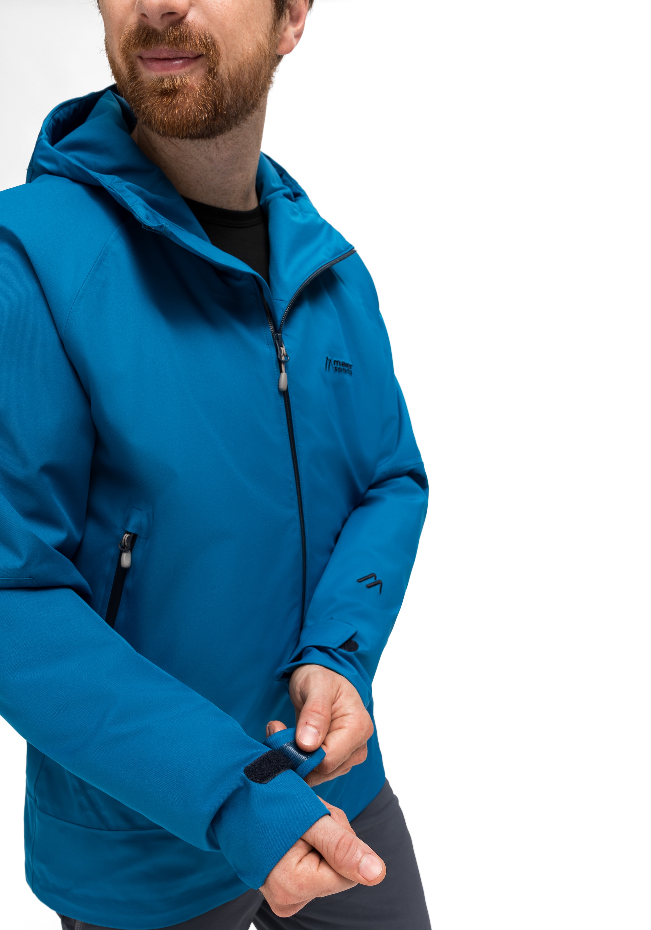 Maier Sports Outdoorjacke »Solo Tipo M«, Herren Jacke, atmungsaktiv wasserdicht, Regenjacke mit Kapuze