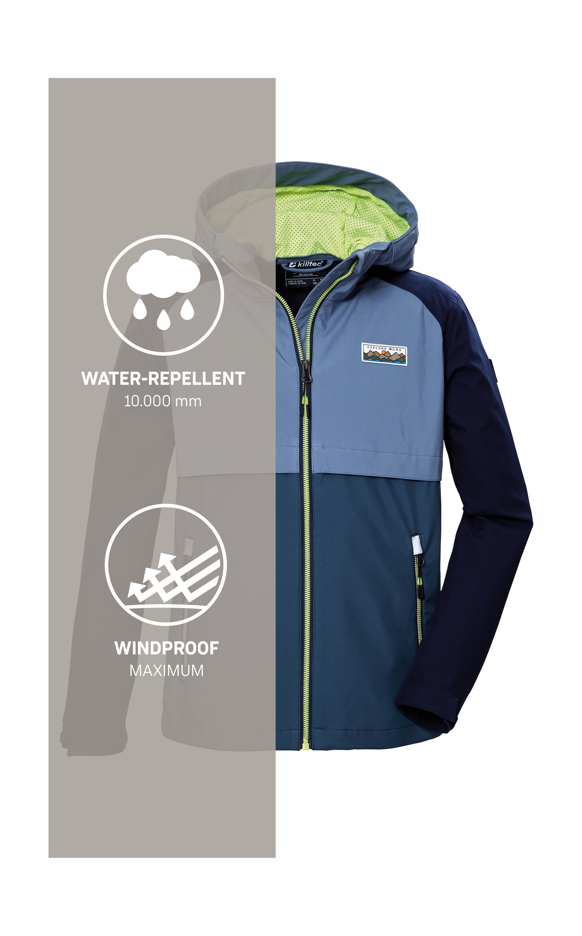 Killtec Softshelljacke »KOS 137 BYS SFTSHLL JCKT«, Killtec Kids Softshelljacke: wind- und wasserabweisend, PFAS-frei