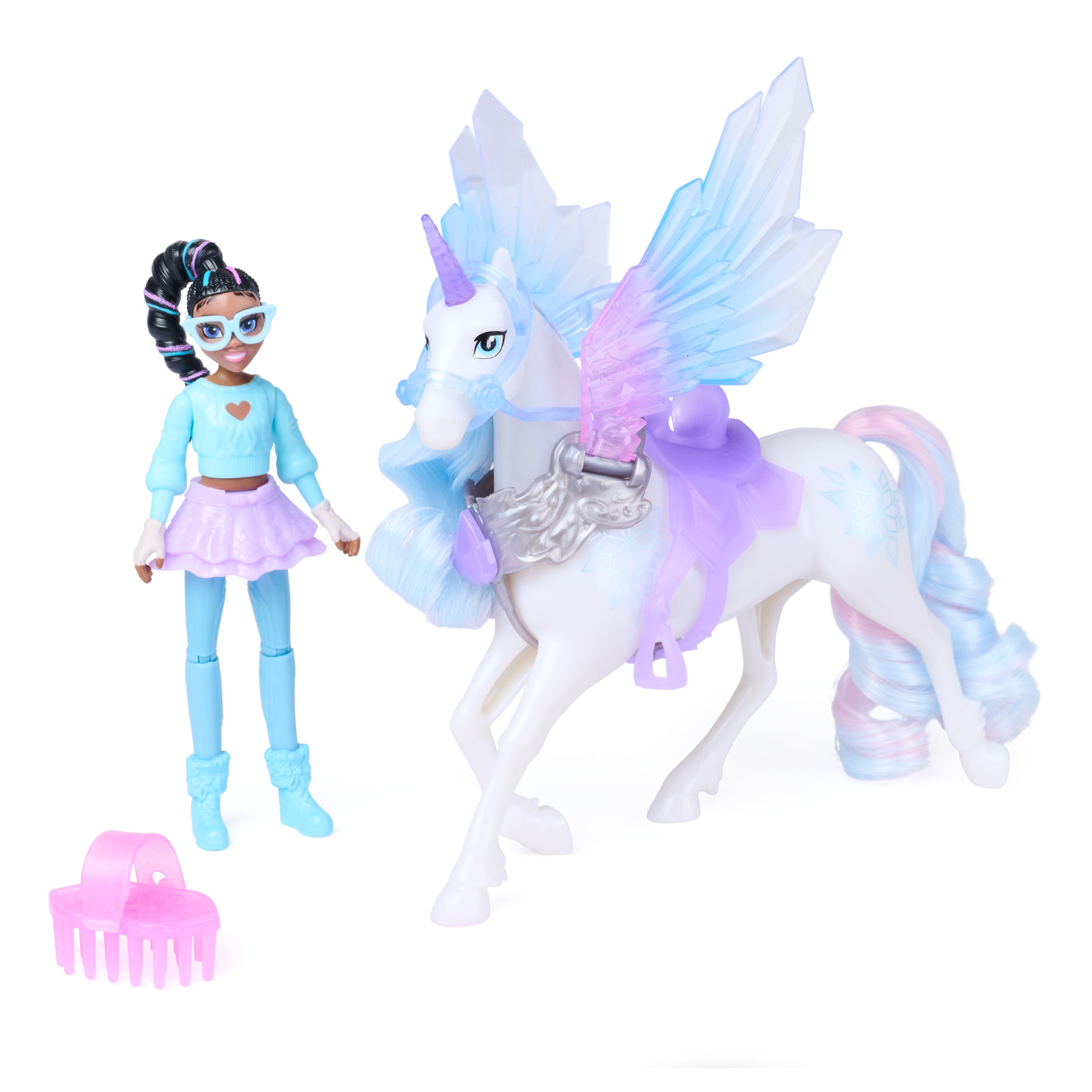 Spin Master Anziehpuppe »Unicorn Academy - Wing Magic Layla und Glacier Spielset«