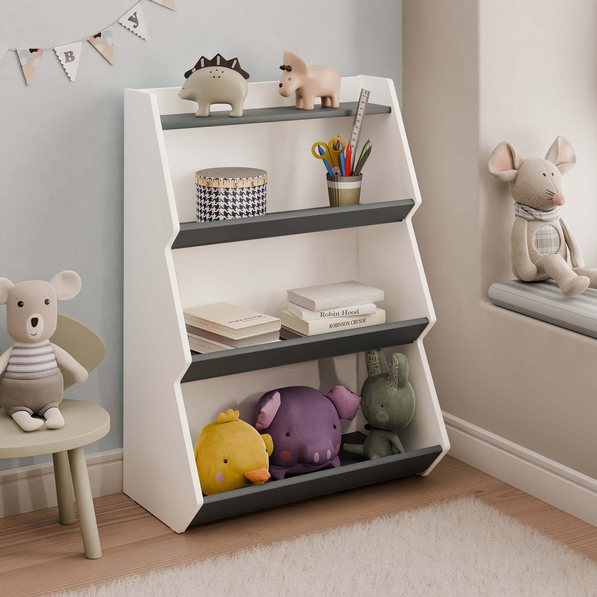 VCM Standregal »Holz Kinderregal Bücherregal Kinder Regal Italu«