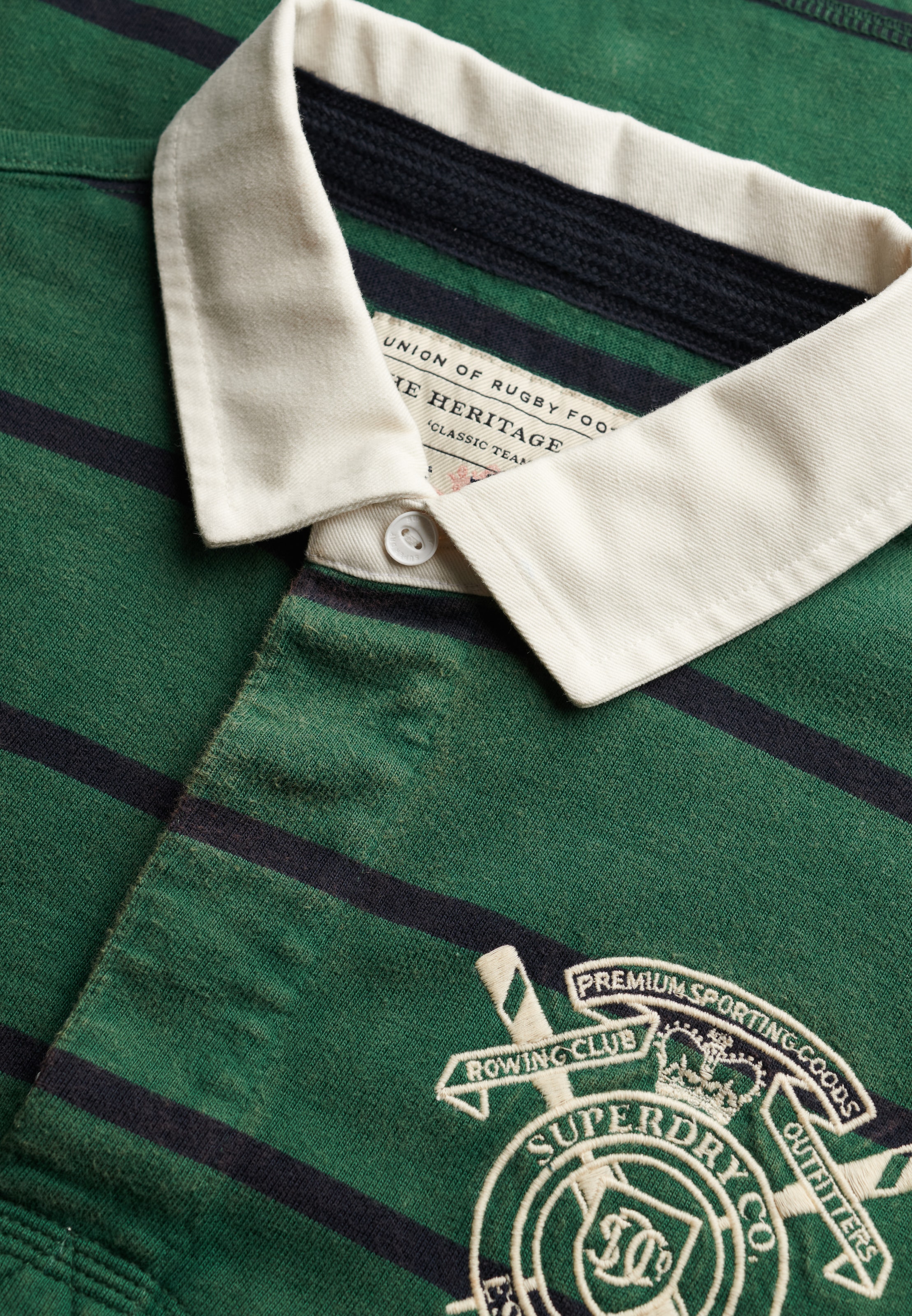 Superdry Langarmshirt »DOUBLE EMBLEM STRIPE RUGBY«