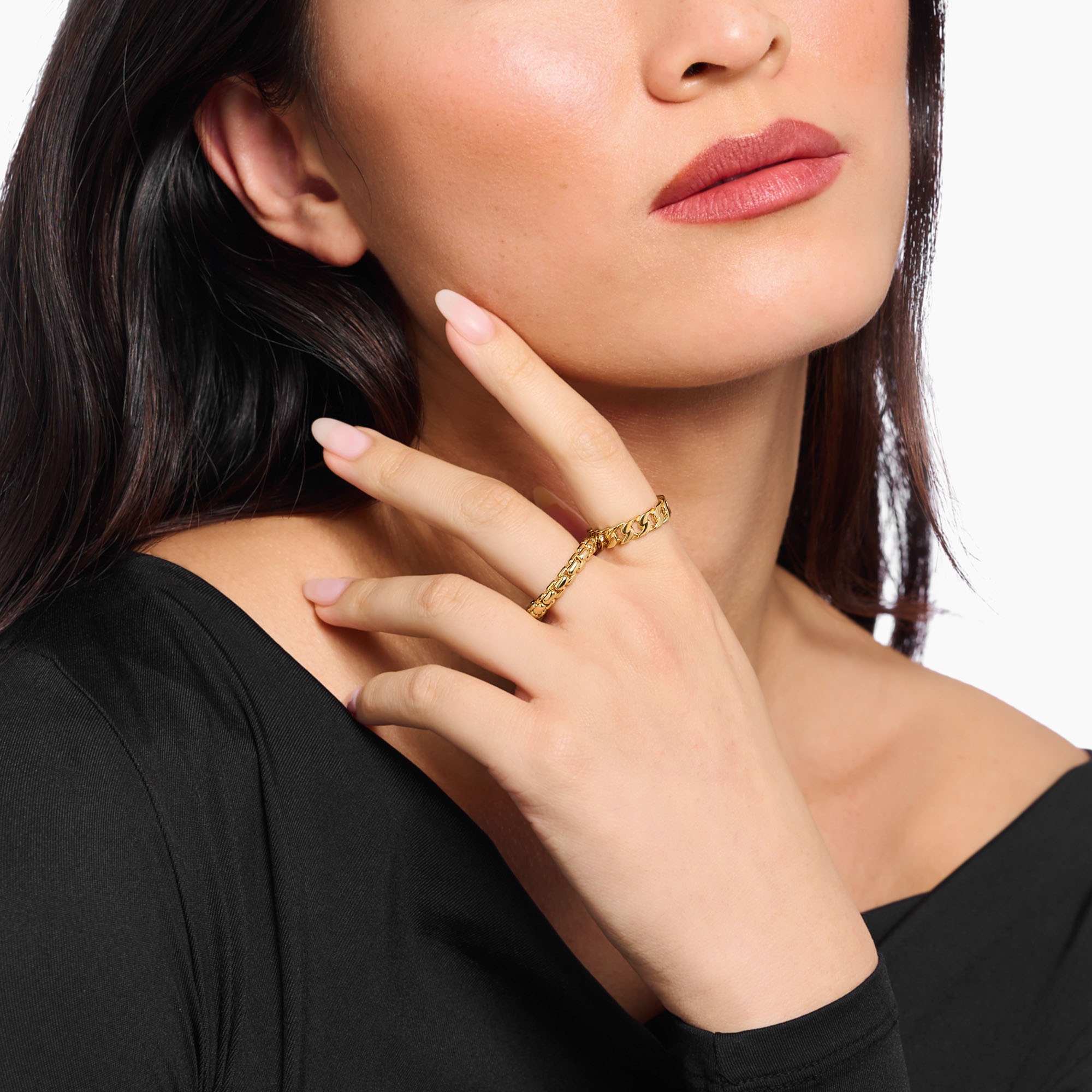 THOMAS SABO Fingerring »Box Chain-Ring, TR2502-413-39-54-68, TR2502-637-21-54-68«
