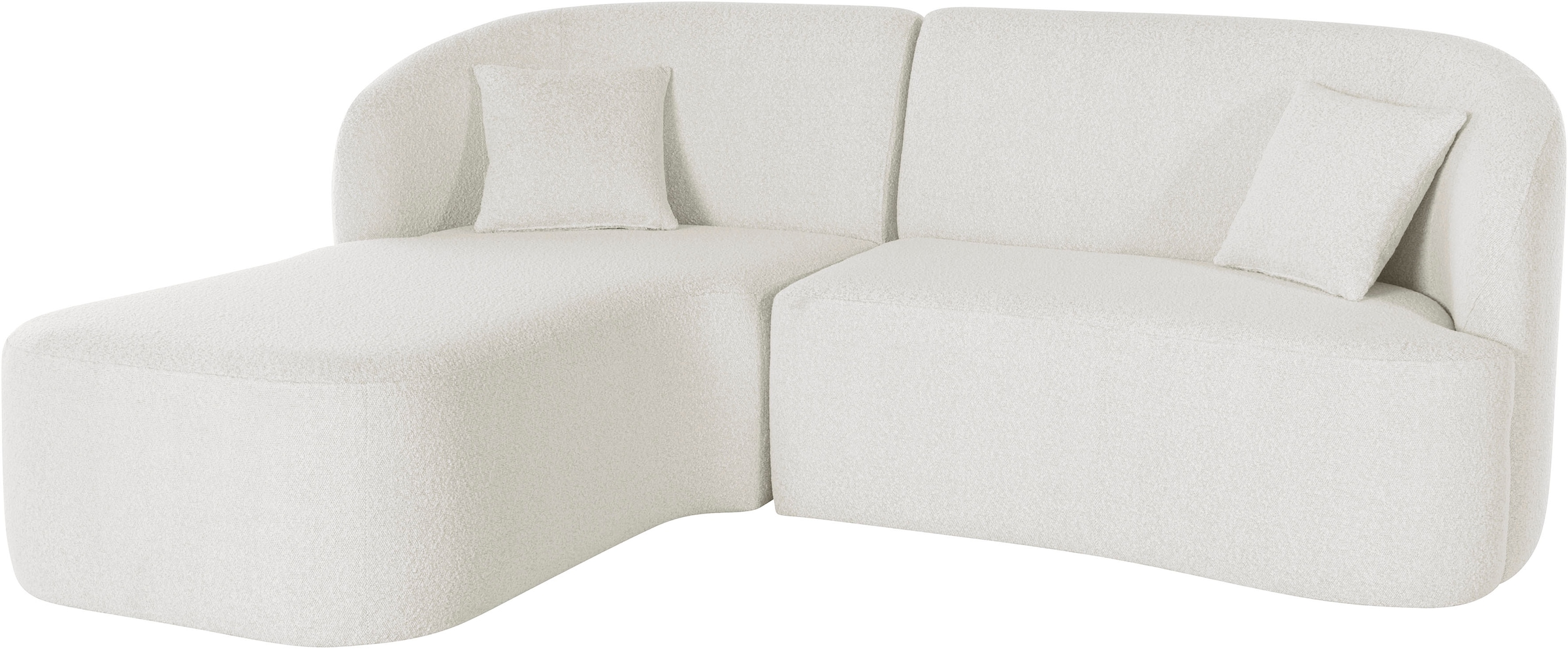 LeGer Home by Lena Gercke Ecksofa »Dilara L-Form«, gerundete Rückenlehne und Front, in 3 Bezugsqualitäten